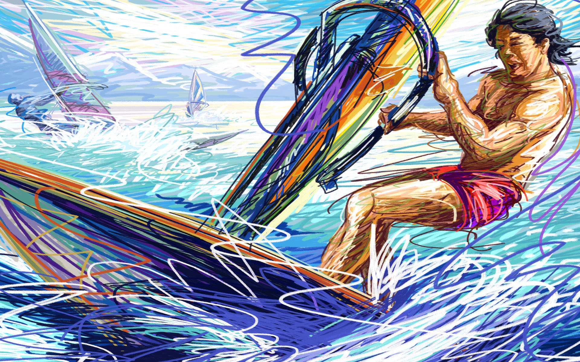 蜡笔,速写,体育,运动,2012Y十一月13D