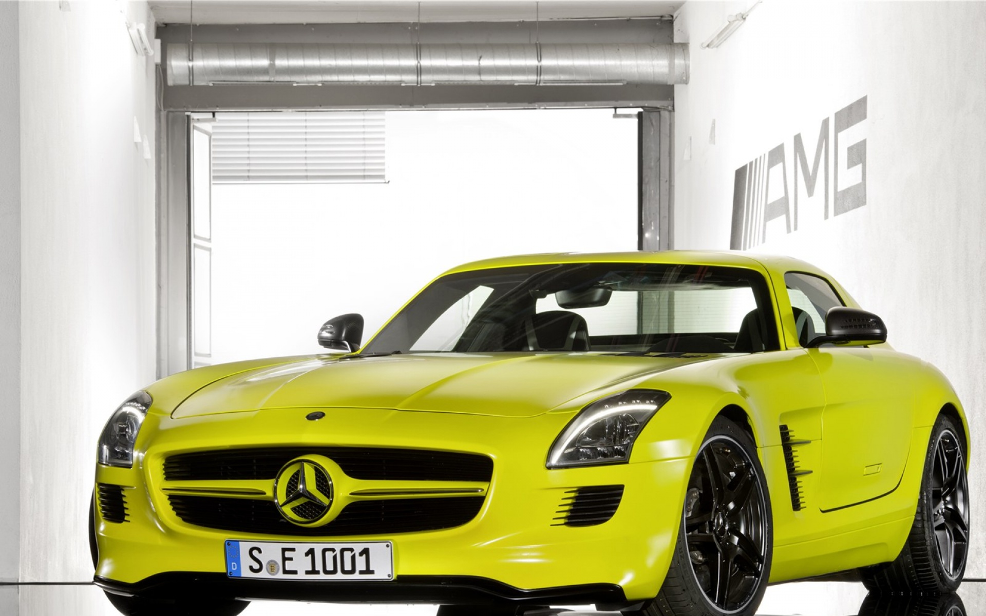 Mercedes,Benz,奔驰,纯电力,超跑,跑车,汽车,黄色,2012Y十月31D,儿童桌面专用