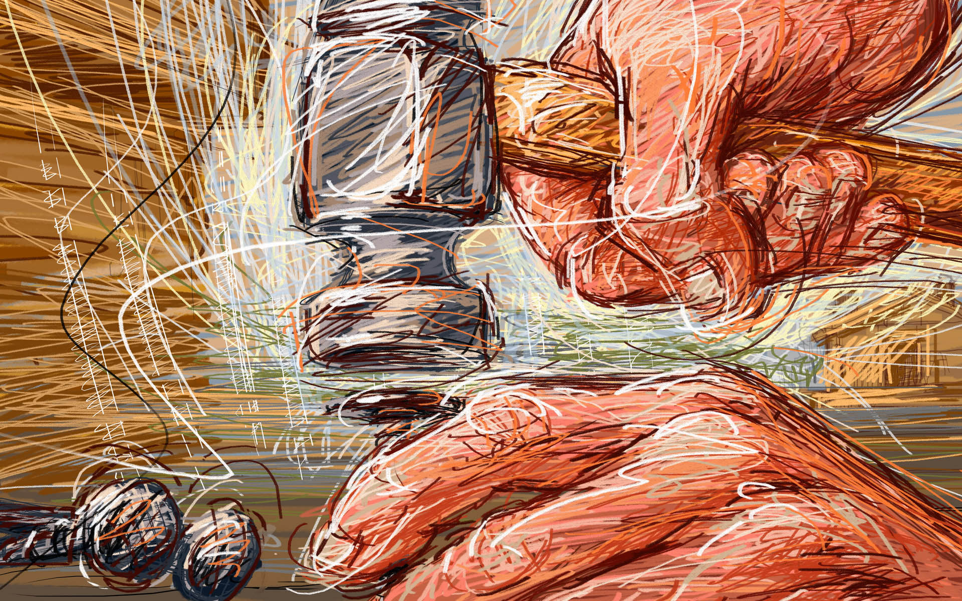 素描,绘画,蜡笔素描,手绘