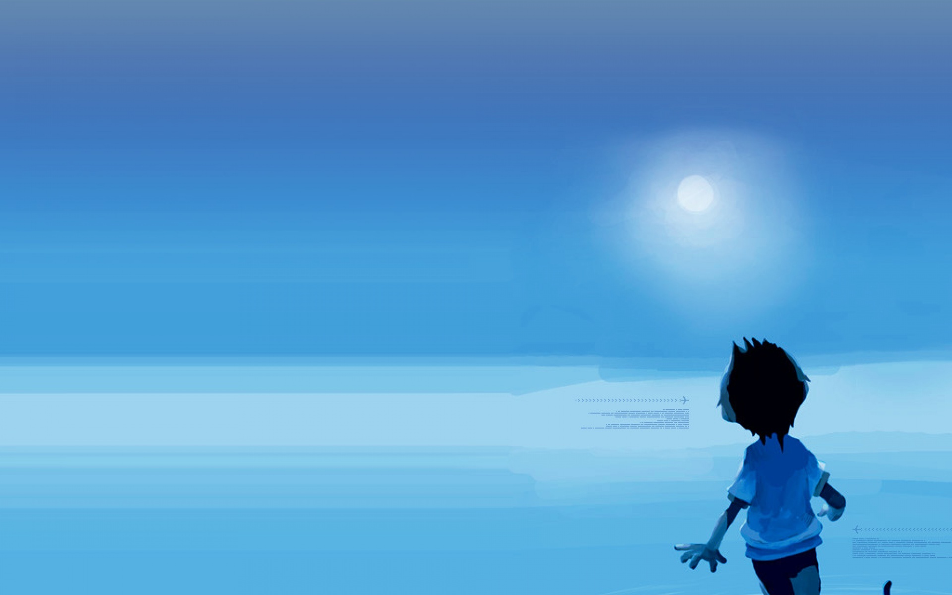 简约,蓝色,儿童桌面专用