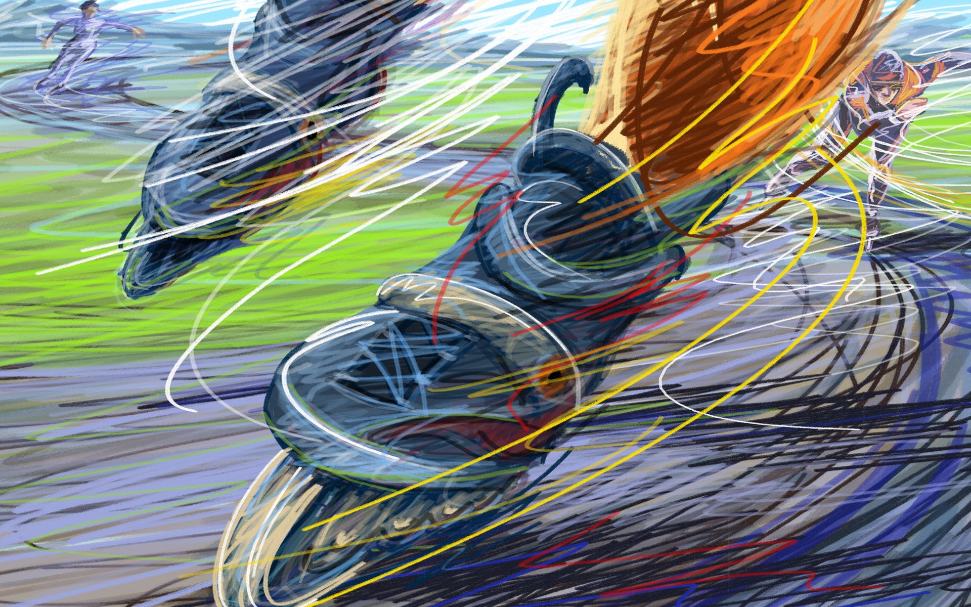 蜡笔,速写,体育,运动,2012Y十一月12D