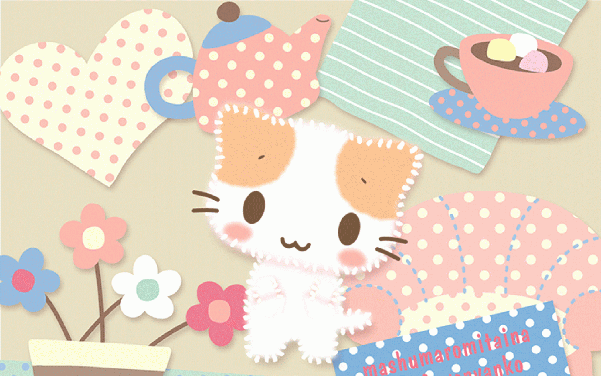 棉花糖,猫,卡通,2012Y十一月08D,儿童桌面专用