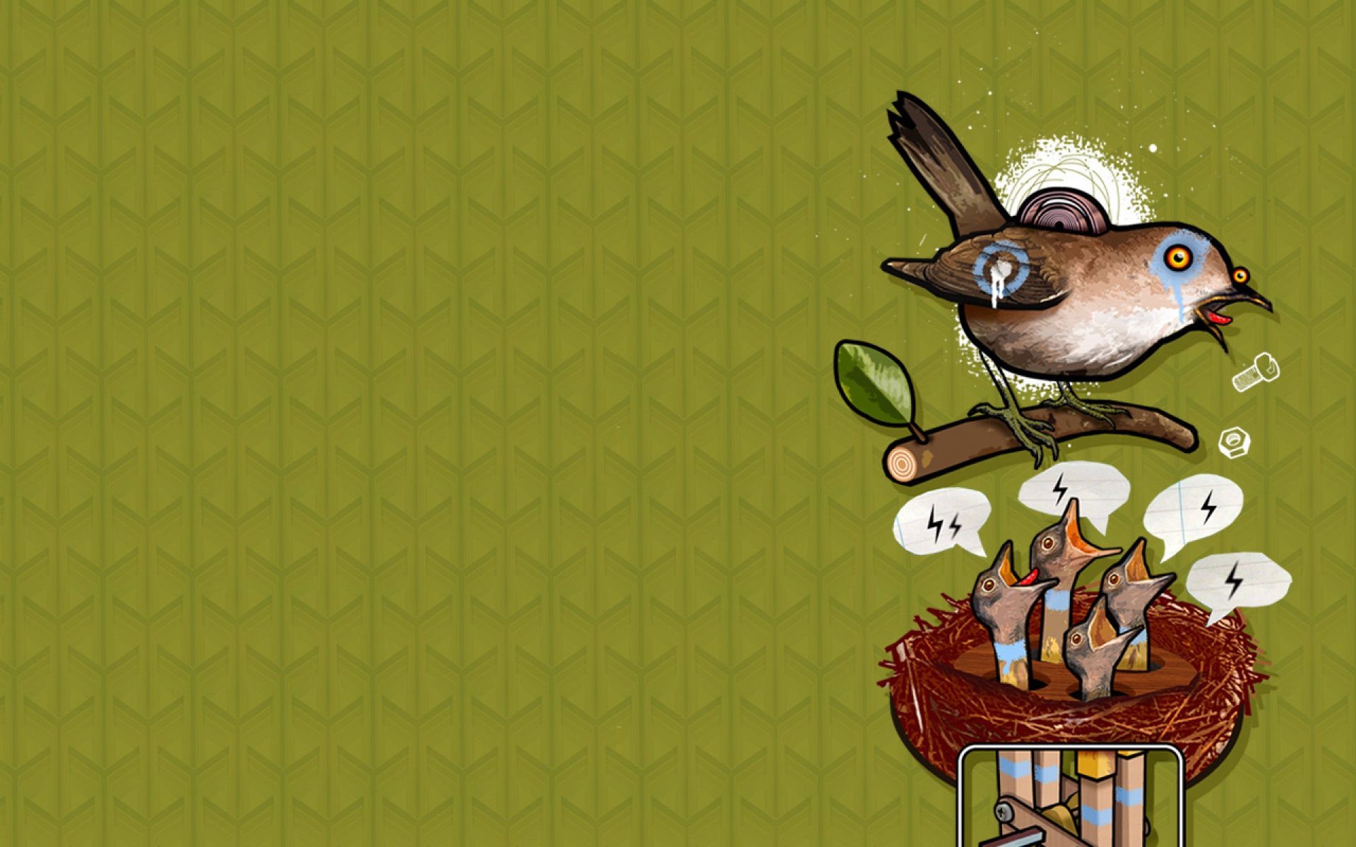 趣味,手绘,插画,绿色,儿童桌面专用