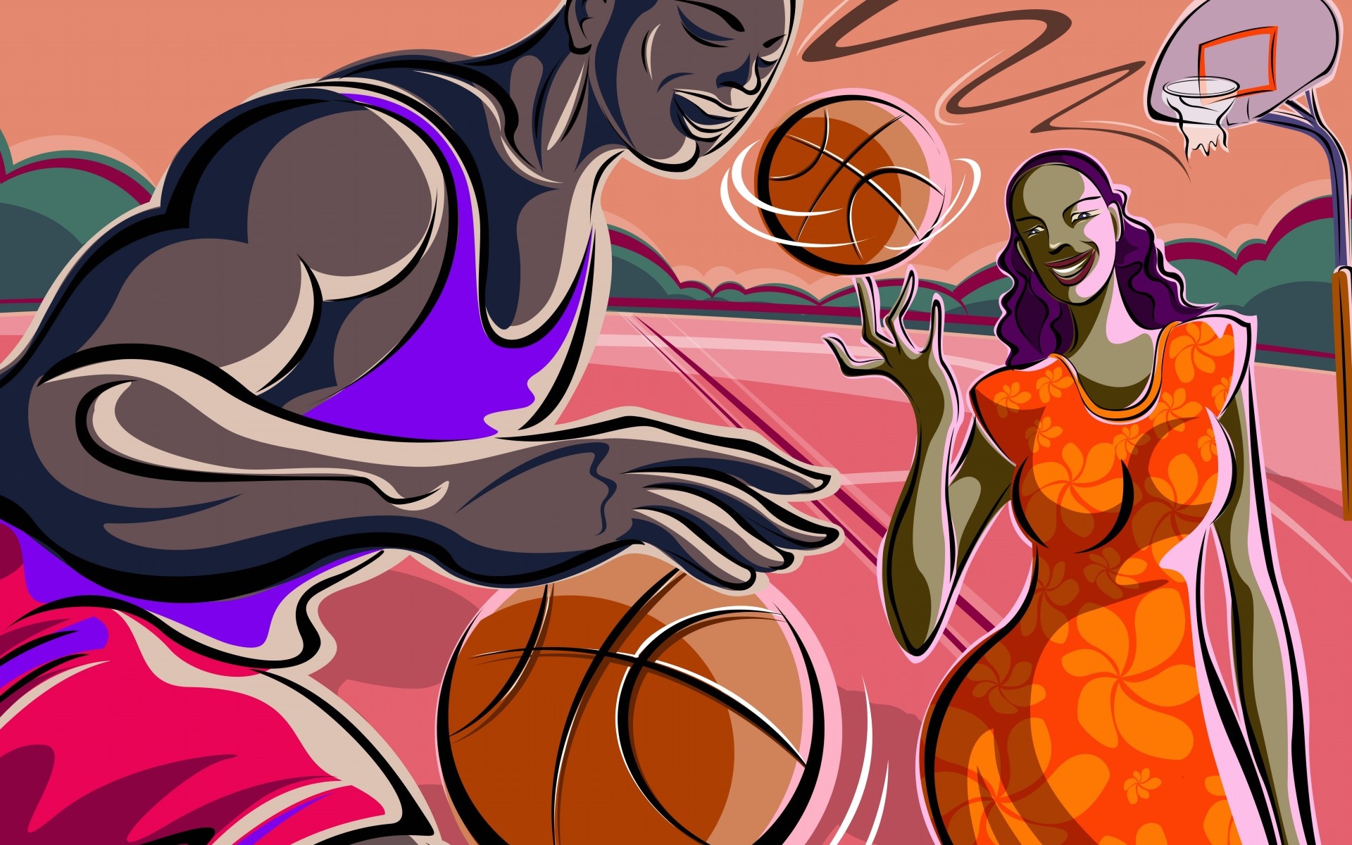 炫彩,手绘,插画,儿童桌面专用