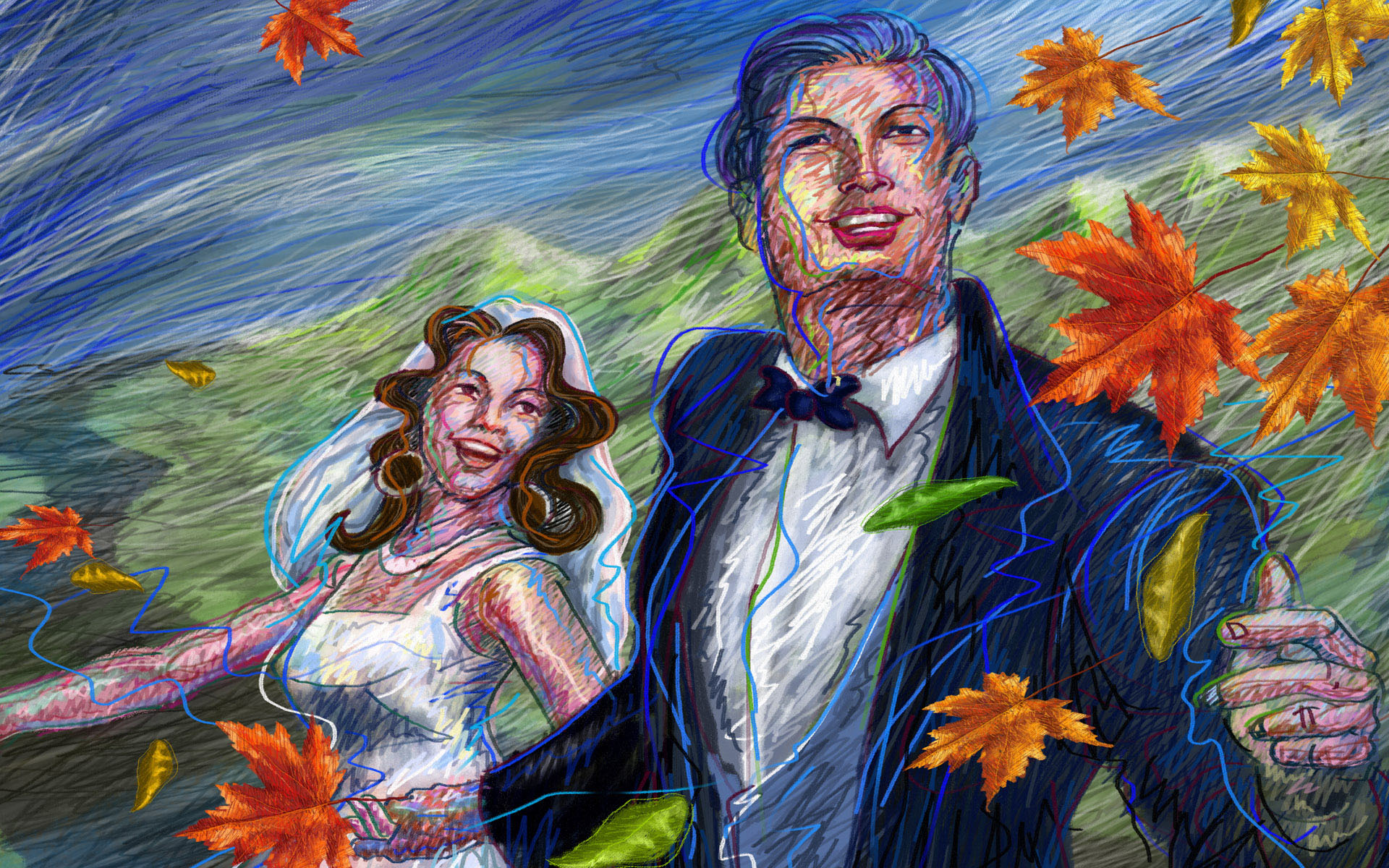 素描,蜡笔,手绘