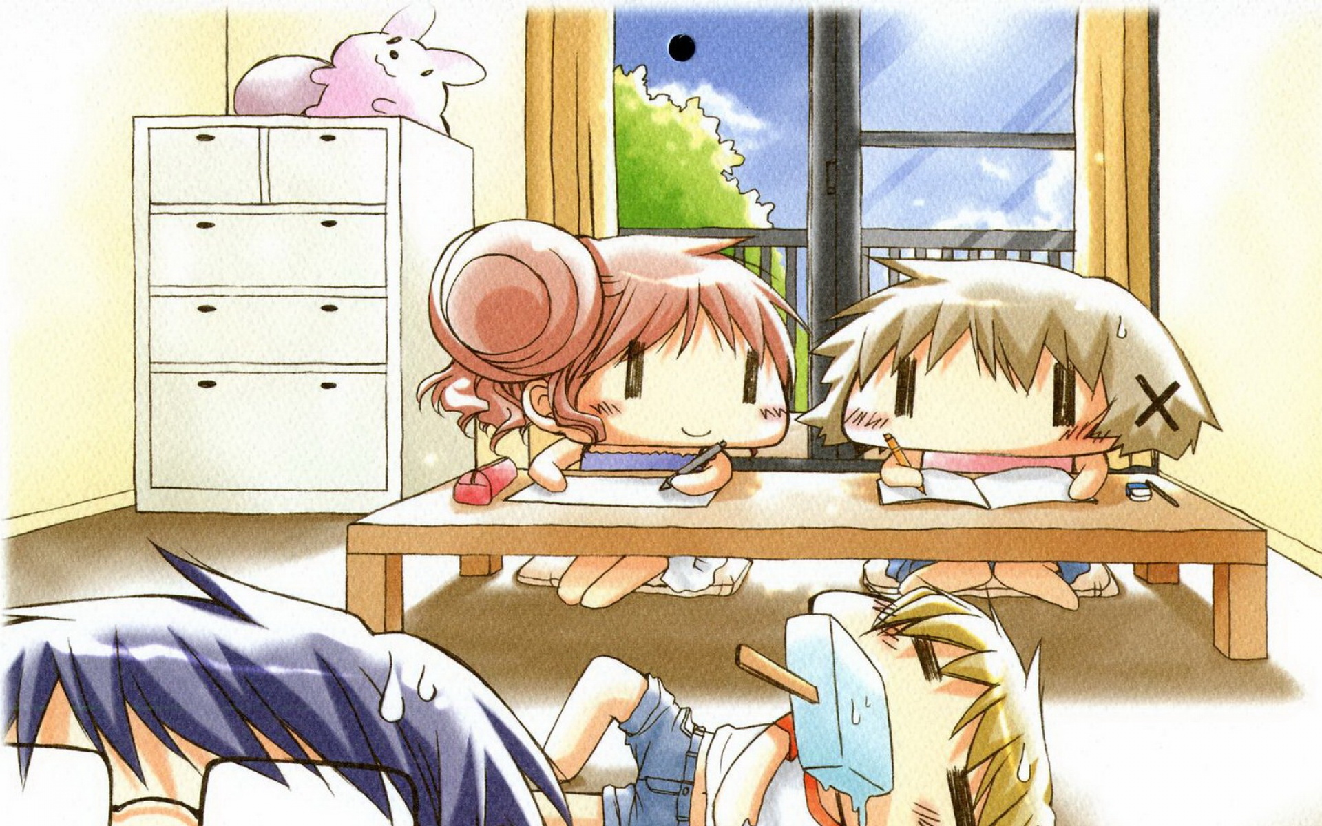 向阳素描,动漫,可爱,2012Y十一月04D,儿童桌面专用