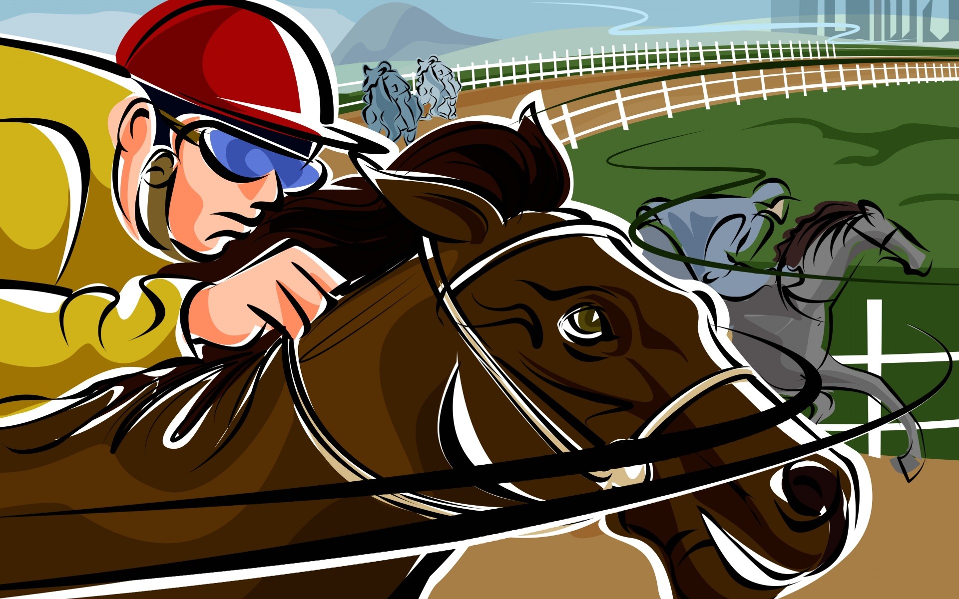 炫彩,手绘,插画,儿童桌面专用