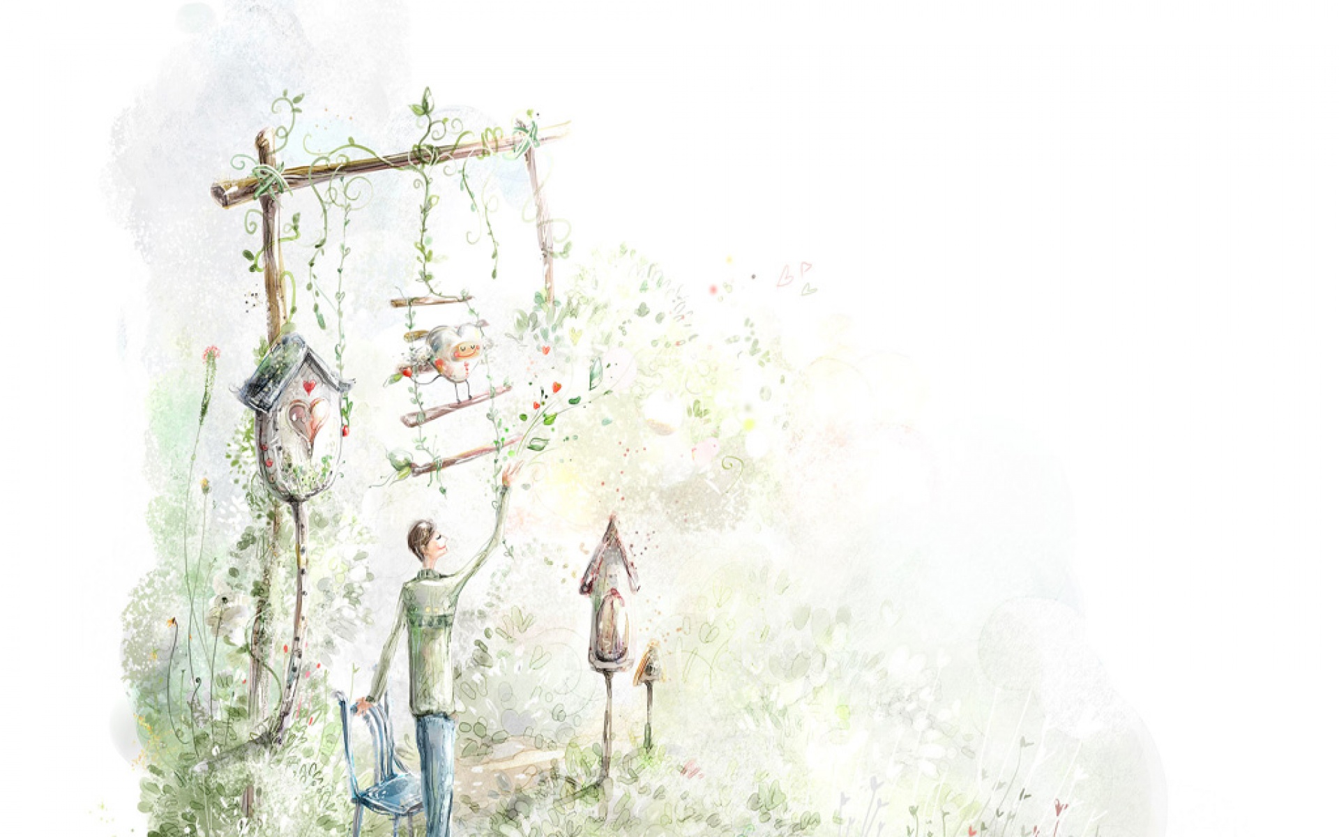 设计,手绘,插画,爱情,白色,儿童桌面专用