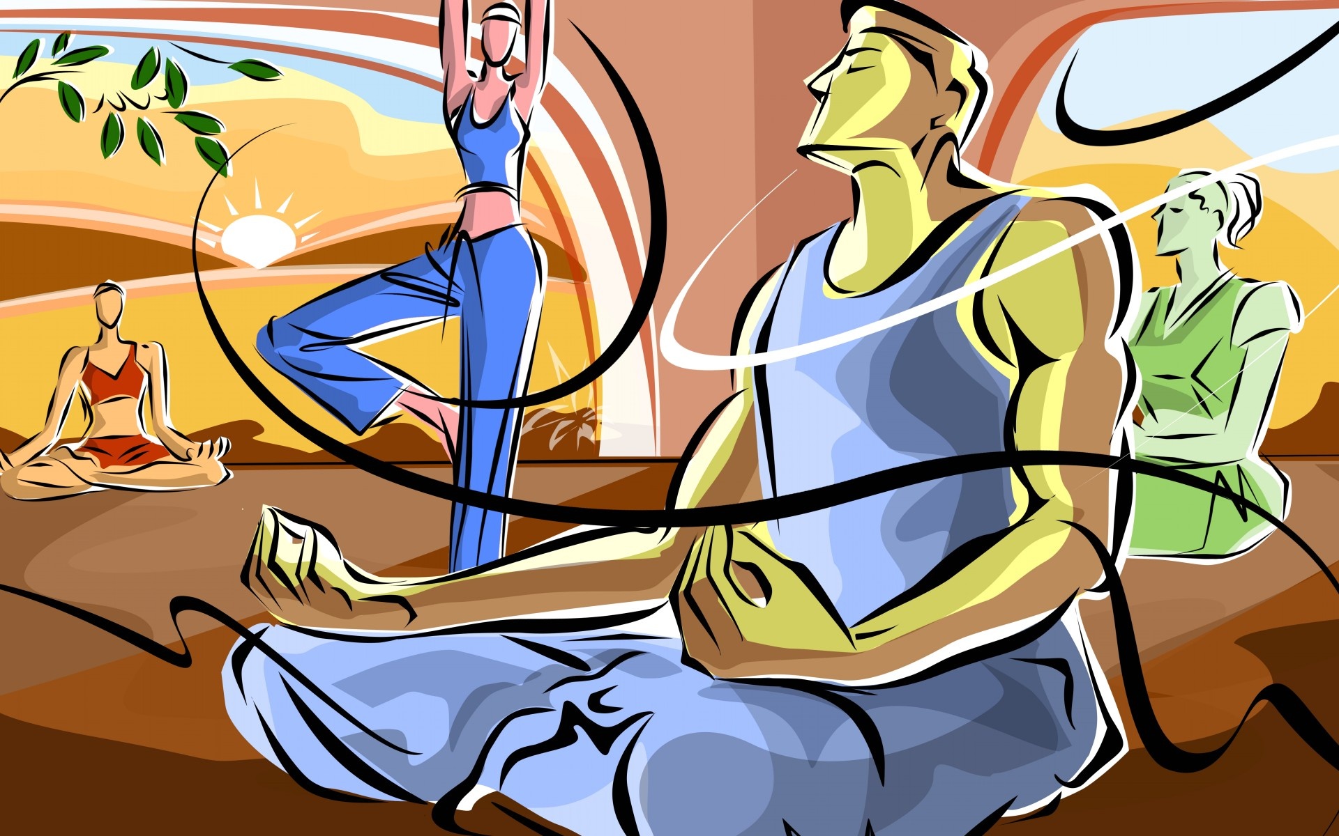 炫彩,手绘,插画,儿童桌面专用