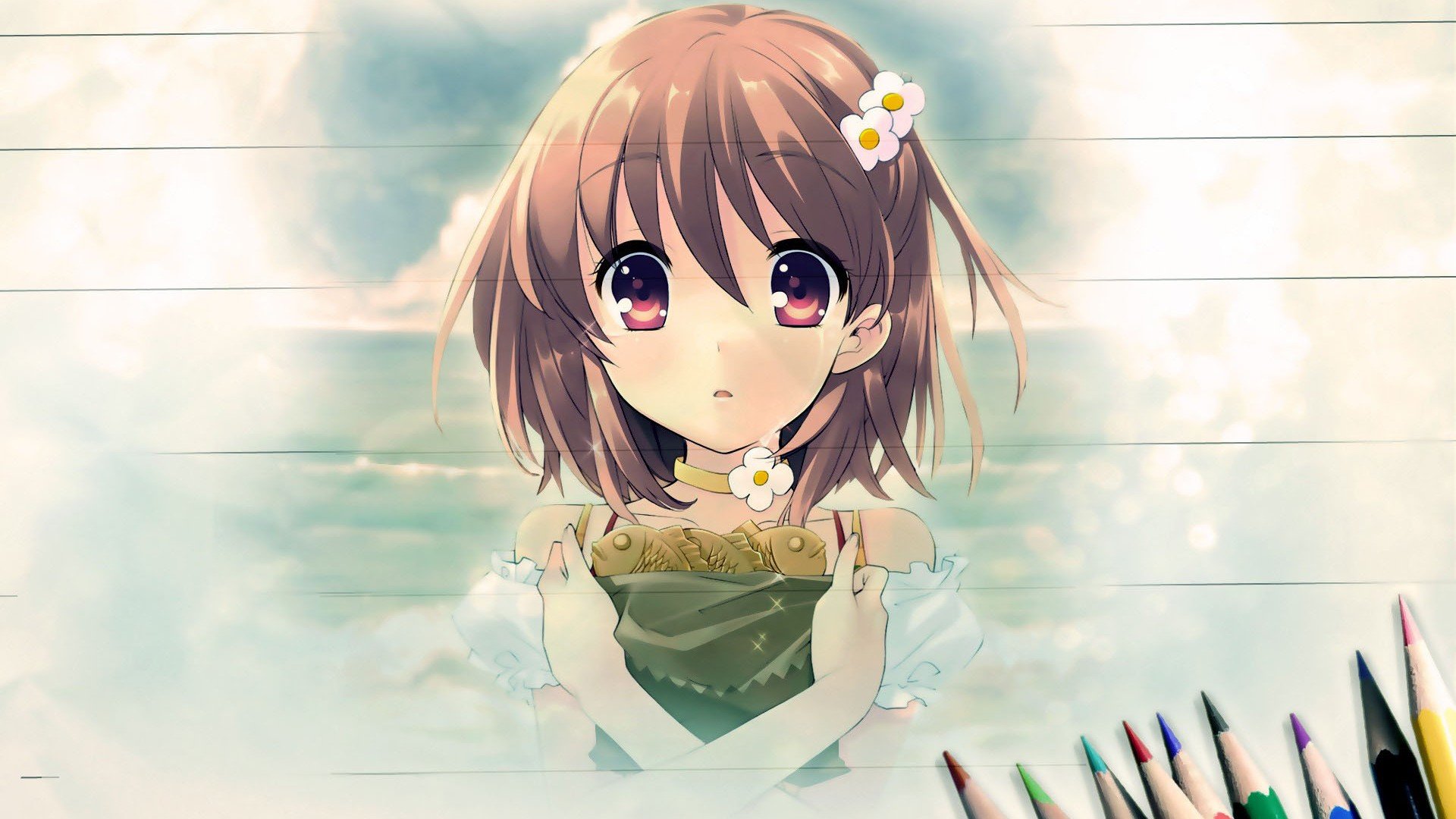 动漫,守望天空,动漫少女,儿童桌面专用