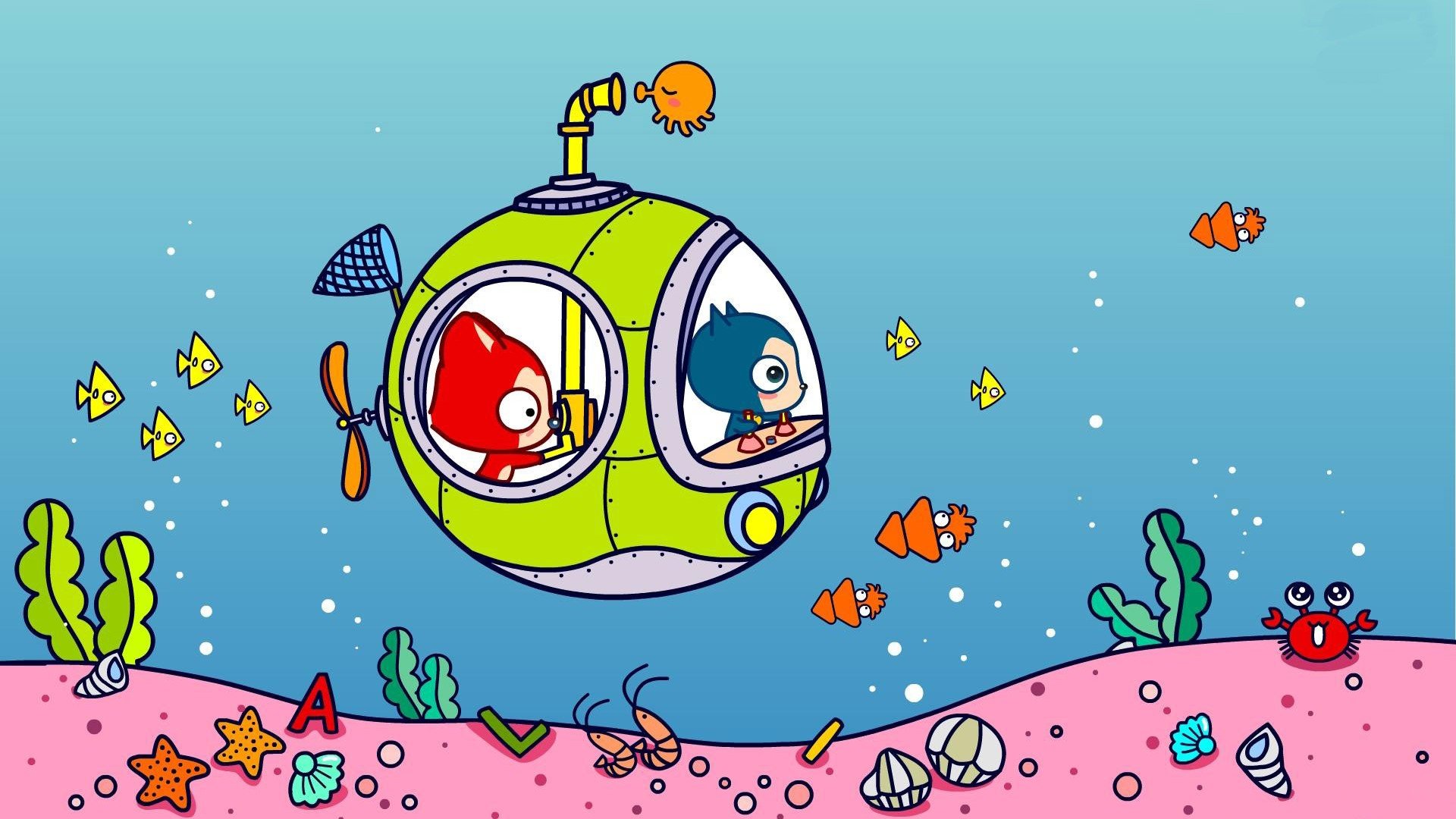 动漫,阿狸,海底探险,ali,儿童桌面专用