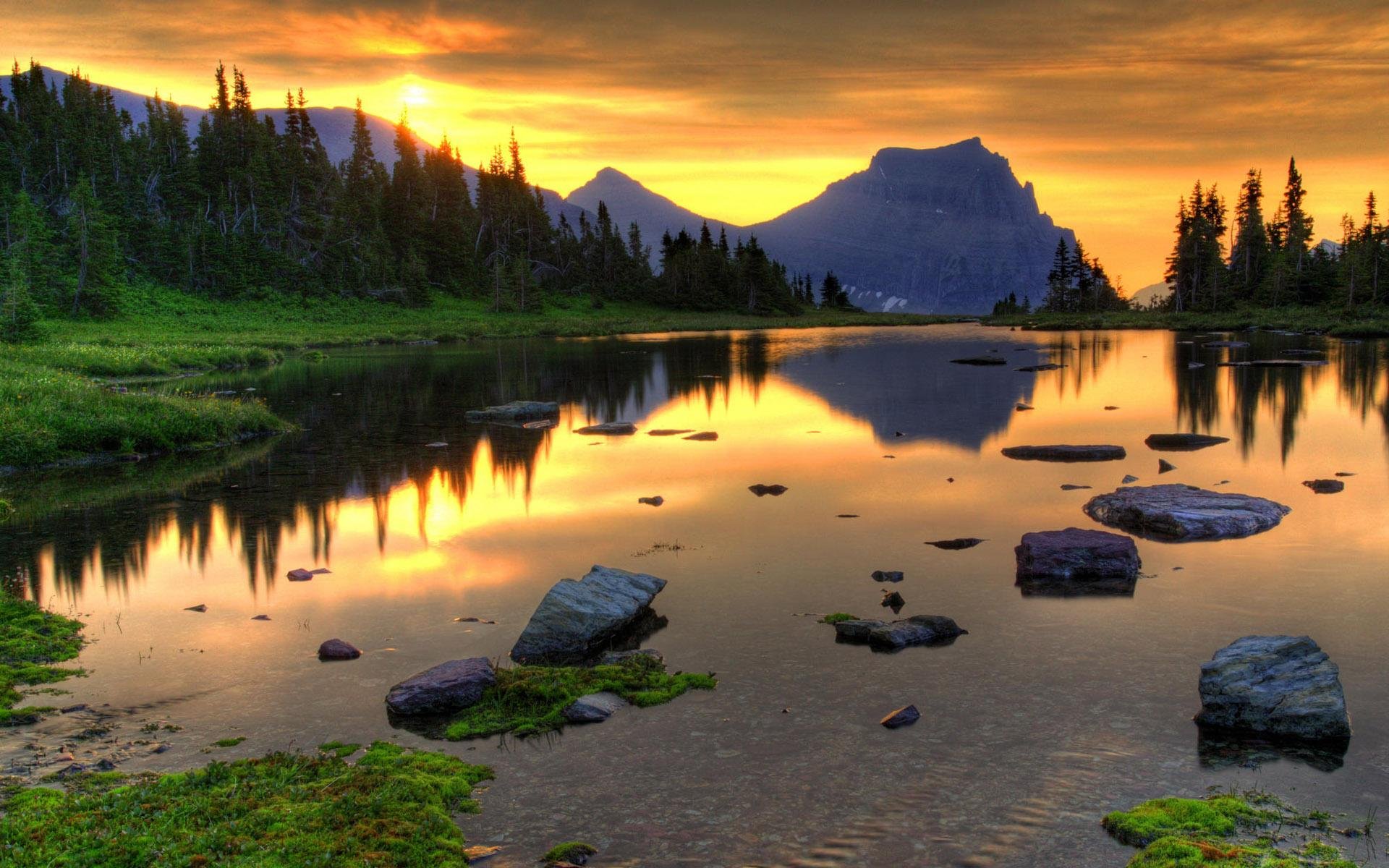 风景,落日余晖,十二月五日,儿童桌面专用