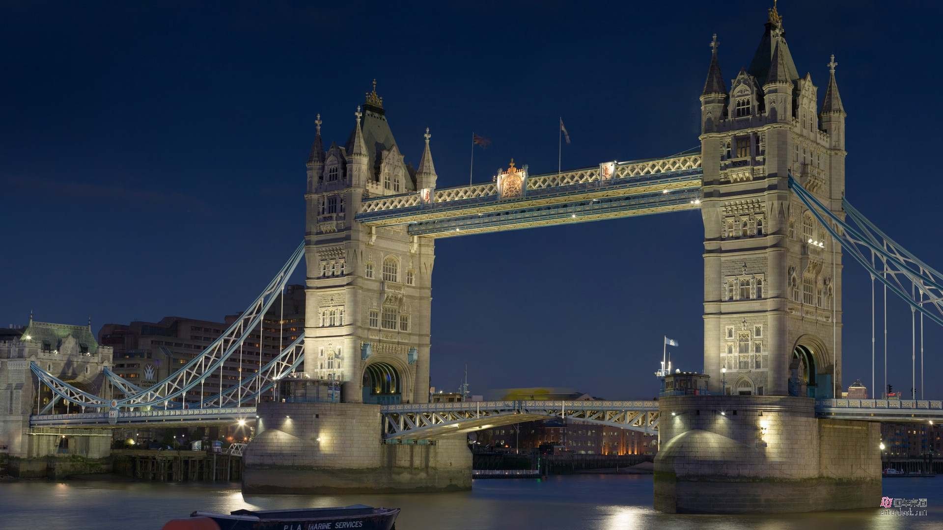 风景,城市夜景,伦敦,塔桥,儿童桌面专用