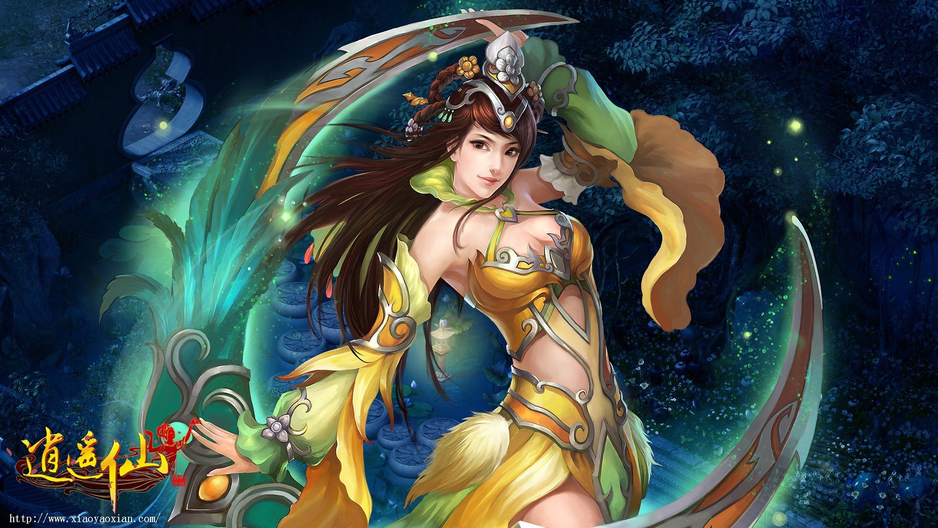 游戏,游戏角色,游戏场景,插画,逍遥游,游戏美女