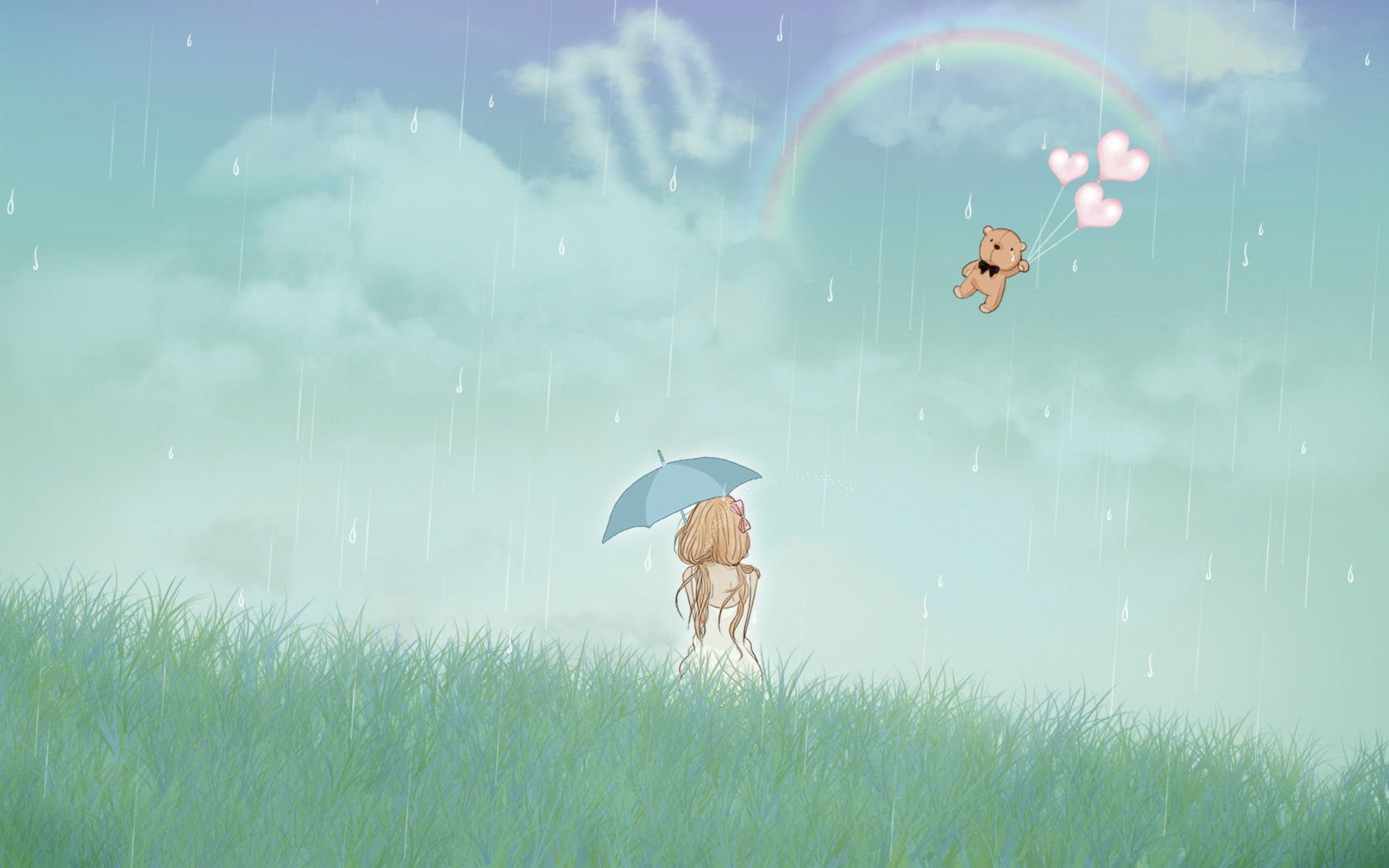 爱情美图,浪漫手绘,小熊,浪漫,唯美