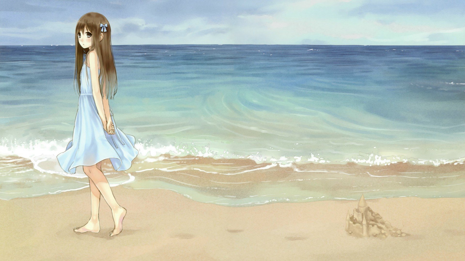 动漫,一个人的孤单,动漫少女,儿童桌面专用