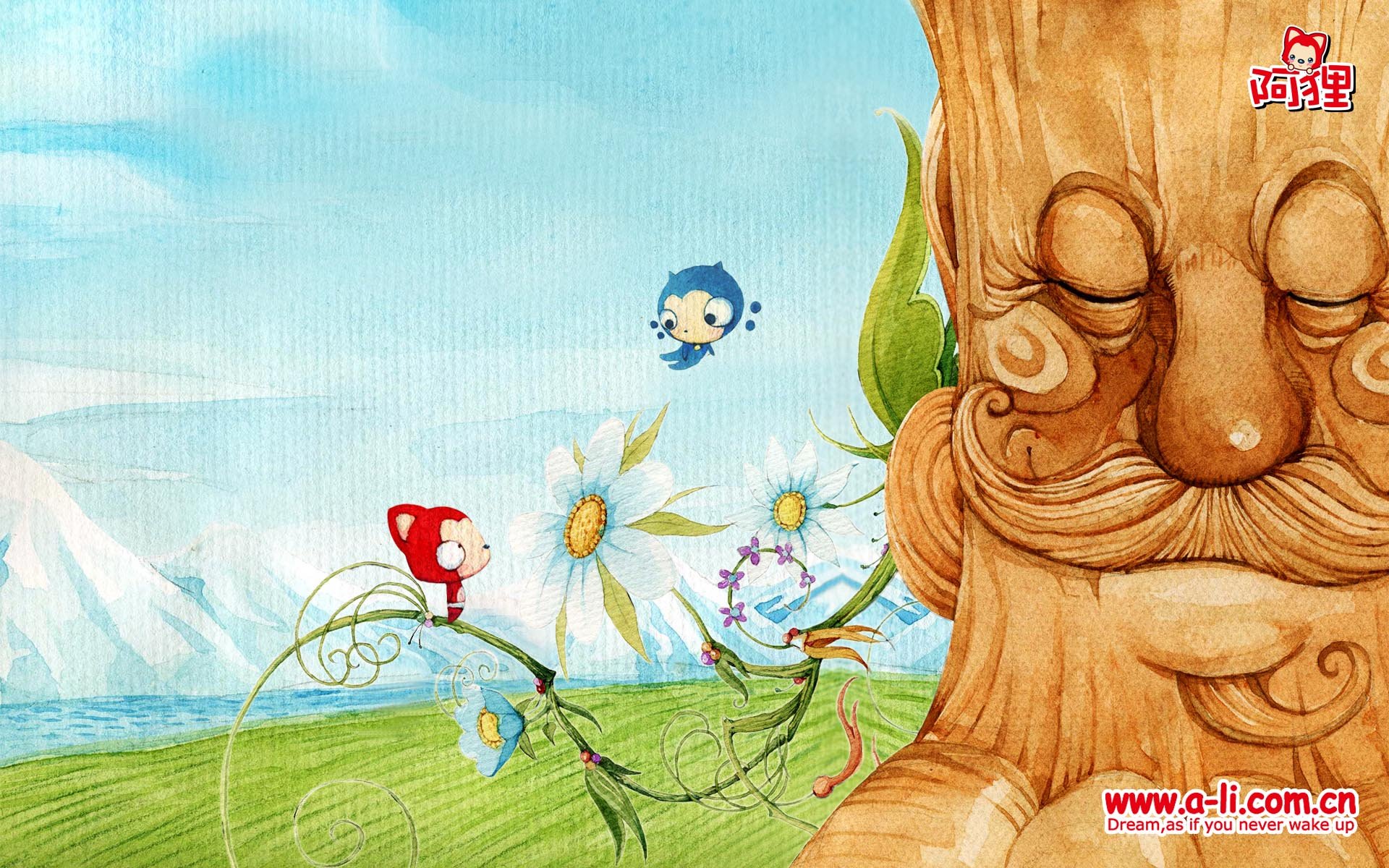 动漫,阿狸,插画,彩绘,ali,儿童桌面专用