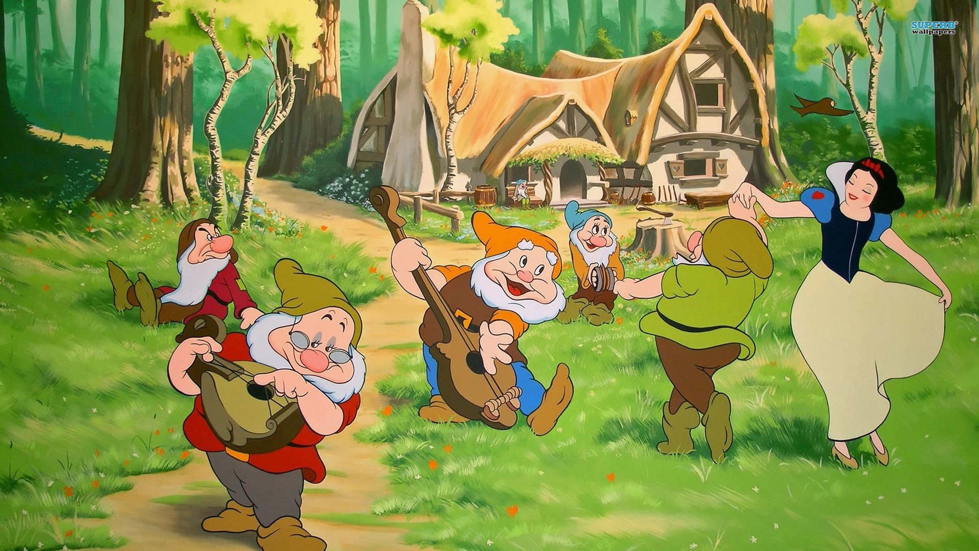 动漫,迪斯尼,经典动漫,白雪公主,小矮人,儿童桌面专用