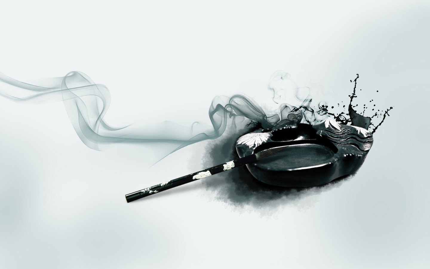 炫酷,设计,简约,中国风,砚台,毛笔,一月八日,儿童桌面专用