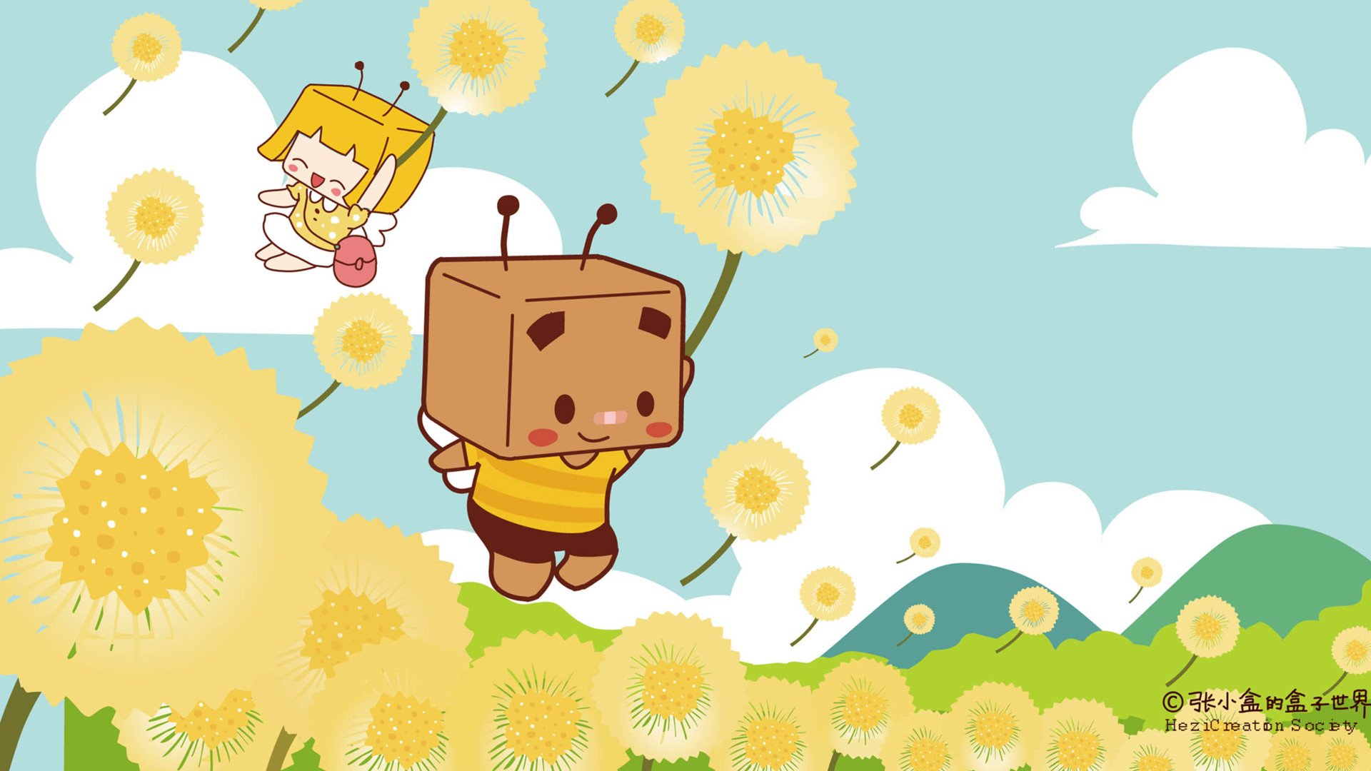 小清新,温馨一刻,张小盒的盒子世界,1月15日,儿童桌面专用