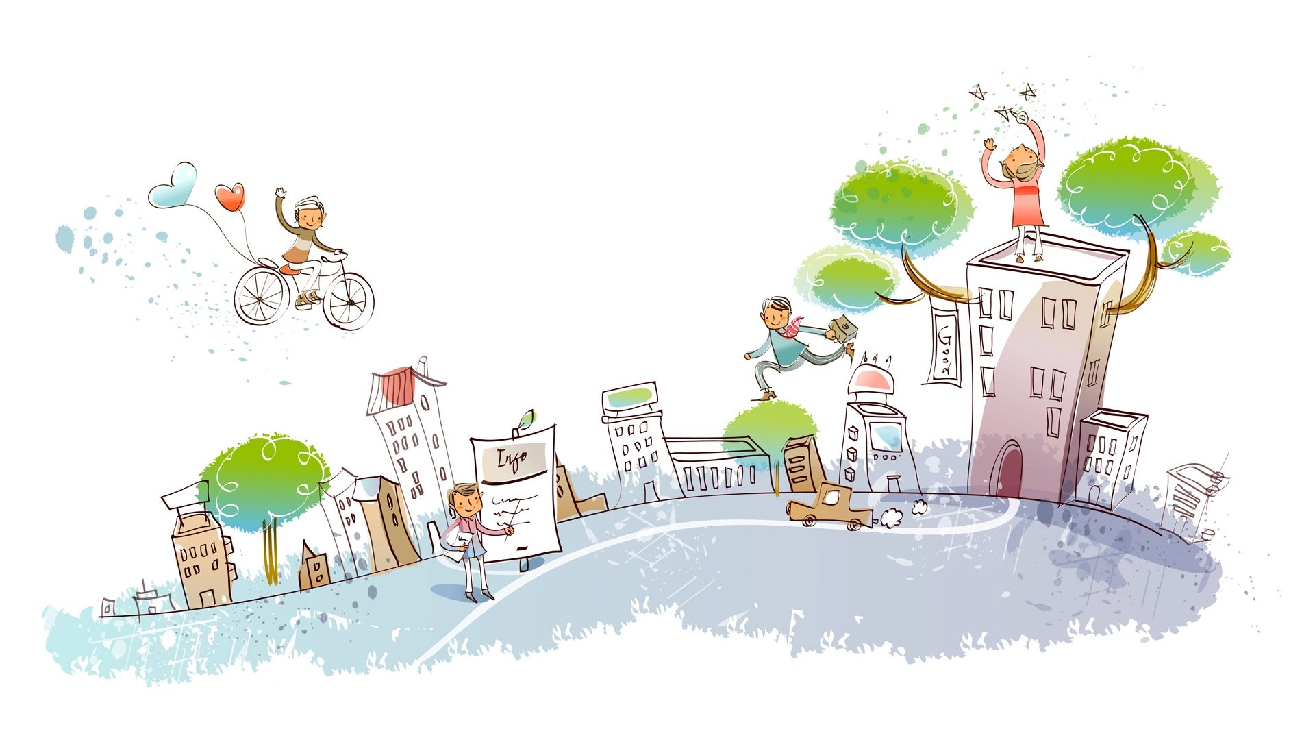 动漫,童年,梦幻童年,插画,手绘,儿童桌面专用