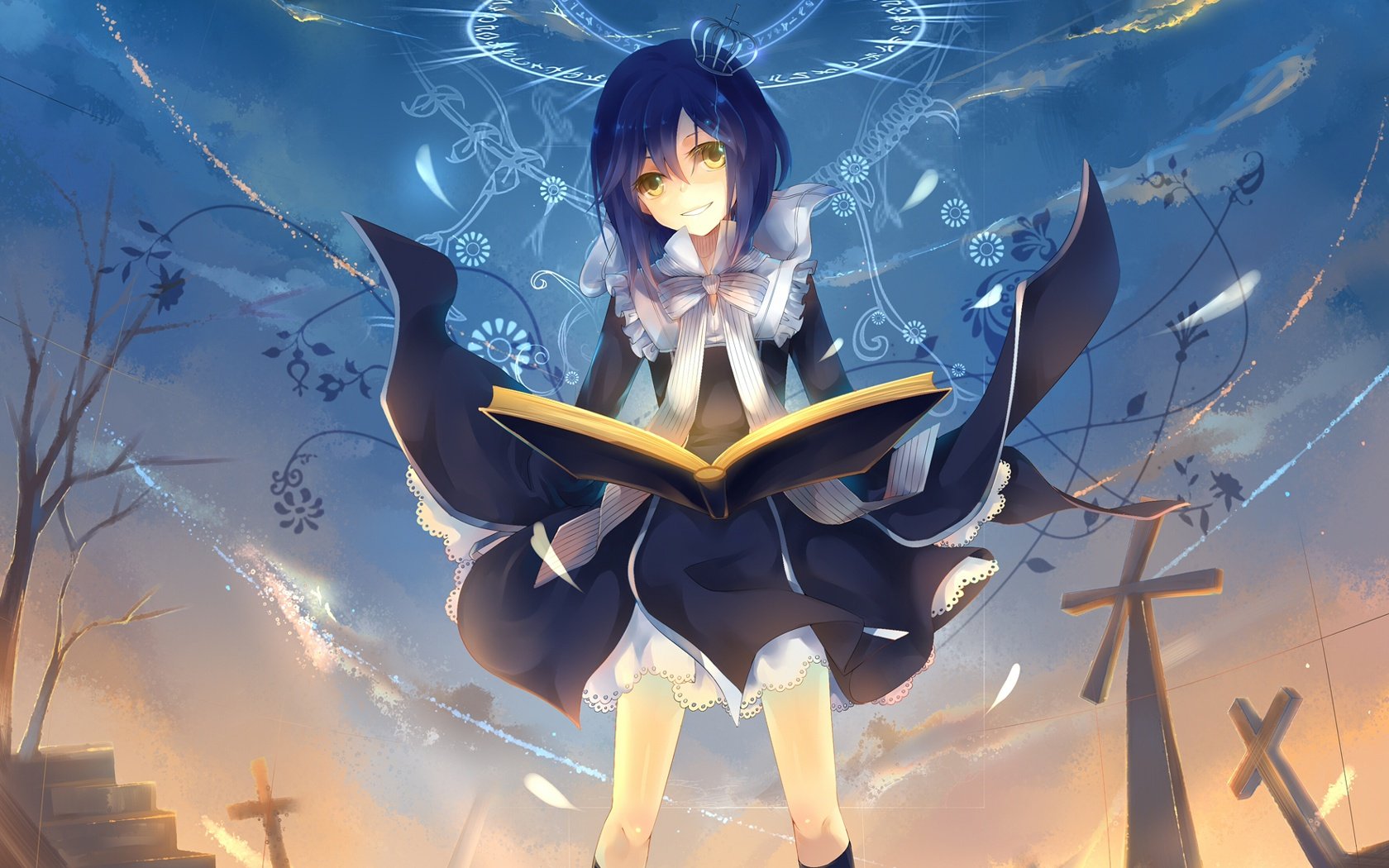 动漫,动漫少女,魔法少女,插画,儿童桌面专用