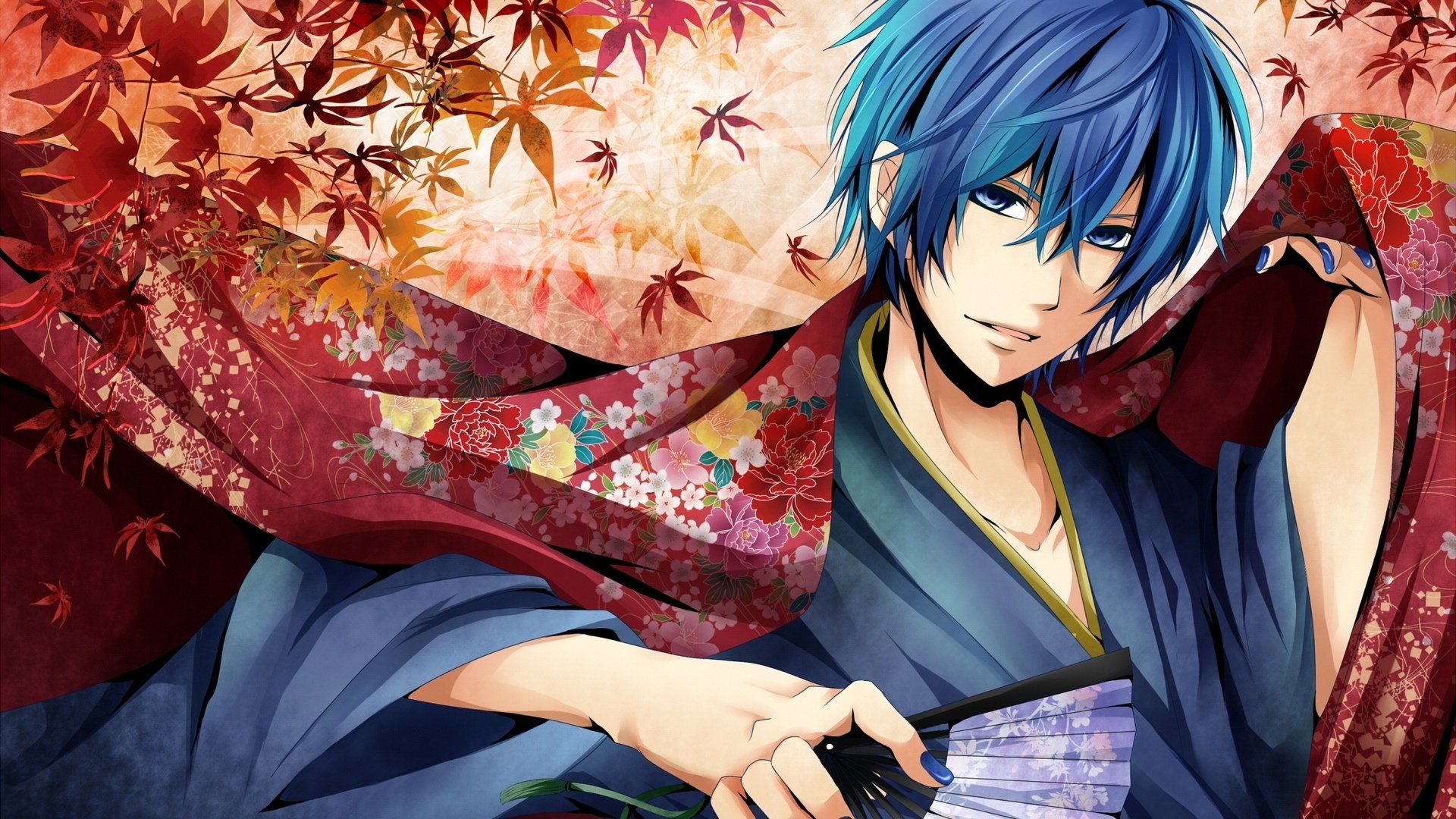 动漫,古典美男,日本和服,儿童桌面专用