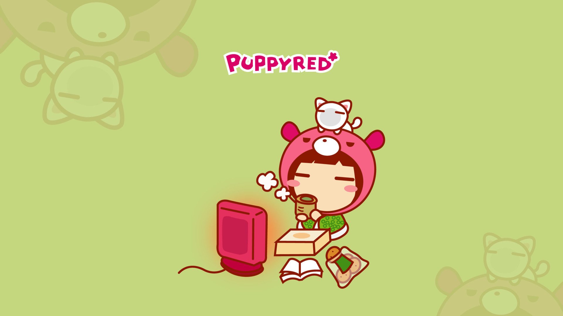 炫酷,设计,手绘,PuppyRed,1月25日,儿童桌面专用