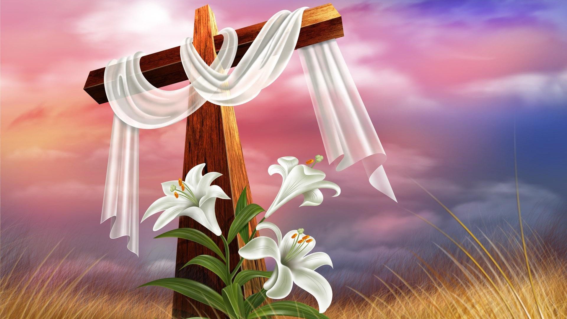 小清新,百合花,儿童桌面专用