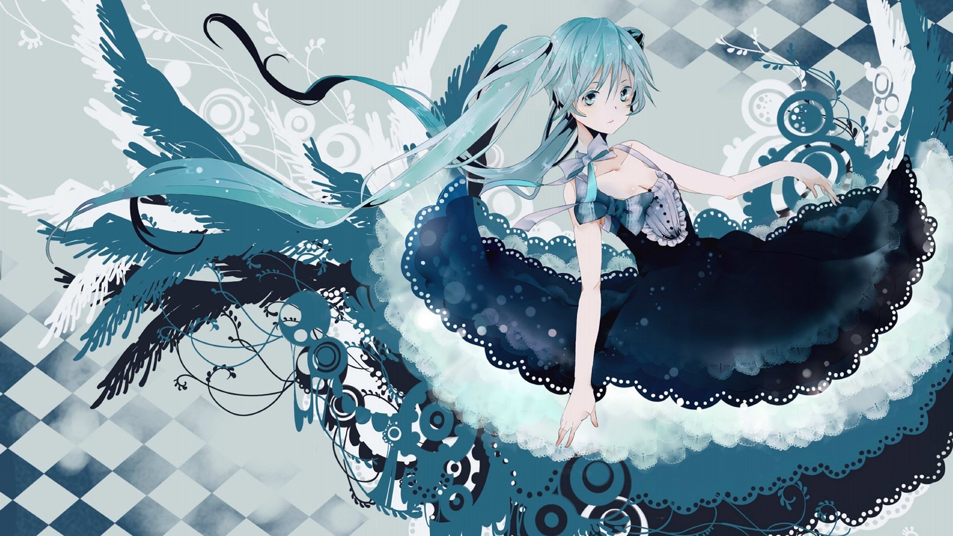 动漫,动漫少女,插画,可爱,初音,儿童桌面专用