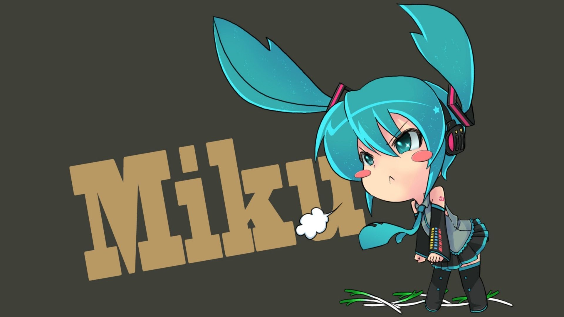 动漫,动漫少女,初音,Q版,儿童桌面专用