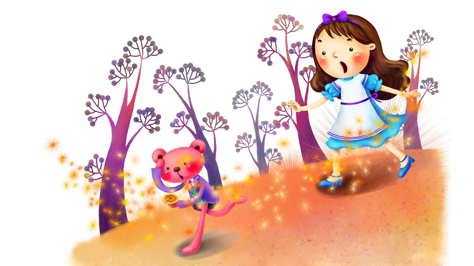 动漫,梦幻童年,插画,手绘,可爱,儿童桌面专用