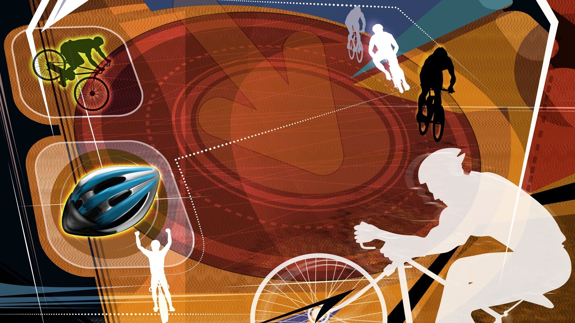 体育,自行车,运动项目,卡通版,手绘