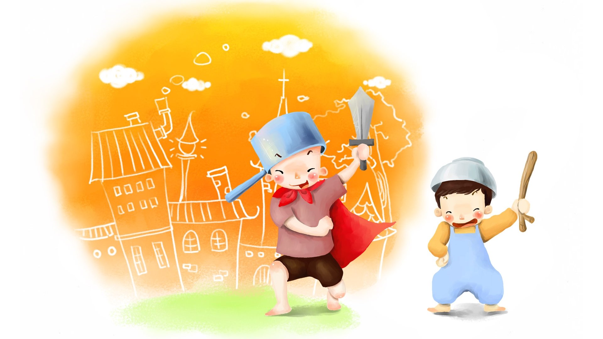 动漫,梦幻童年,童年,手绘,儿童桌面专用