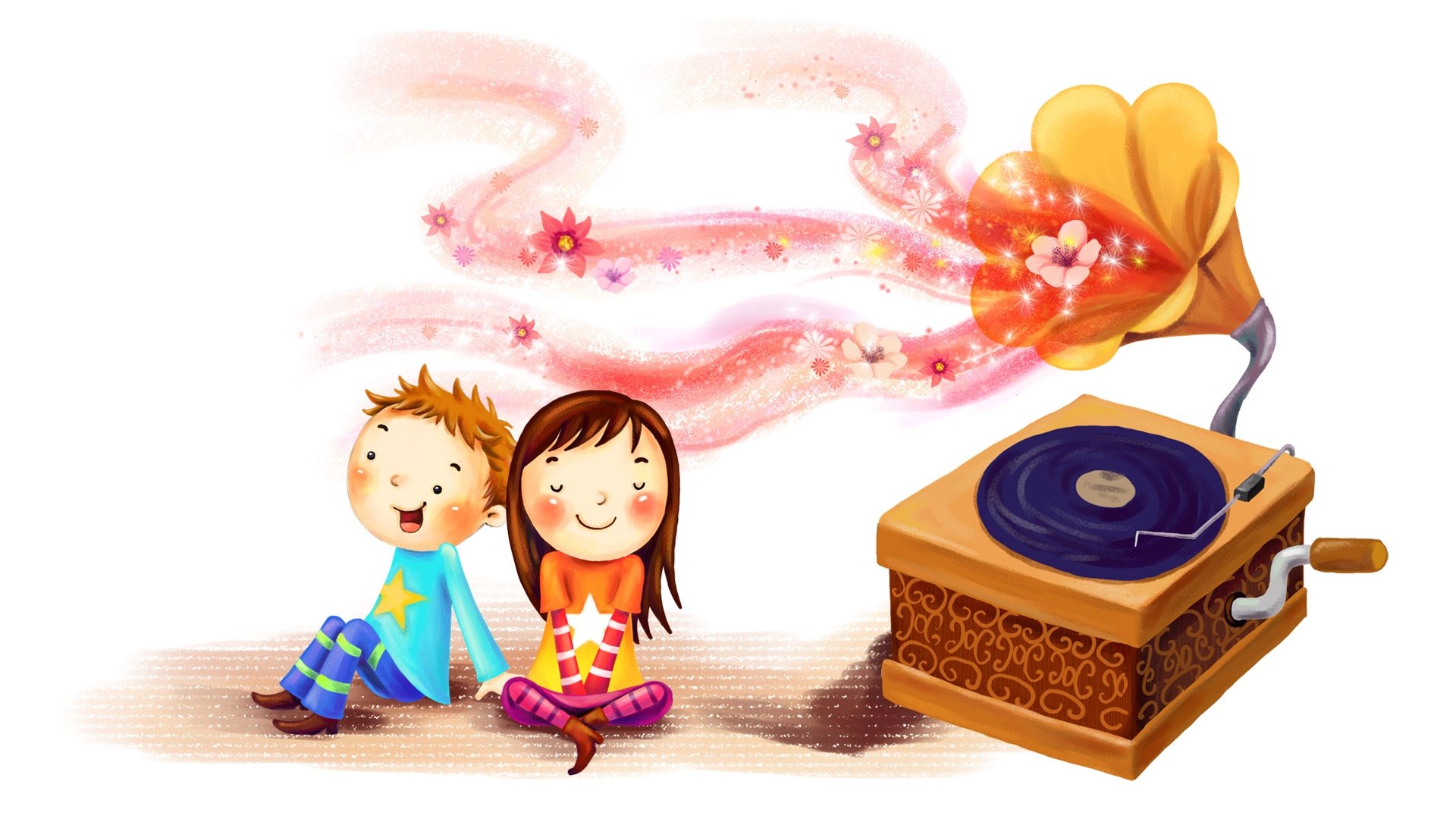 动漫,梦幻童年,插画,手绘,可爱,儿童桌面专用