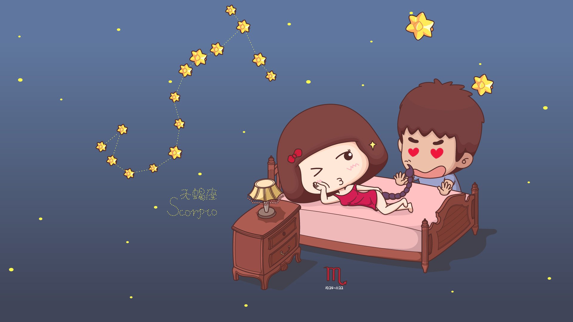 动漫,麦拉风,麦拉风星座壁纸,星座壁纸,天蝎座,儿童桌面专用