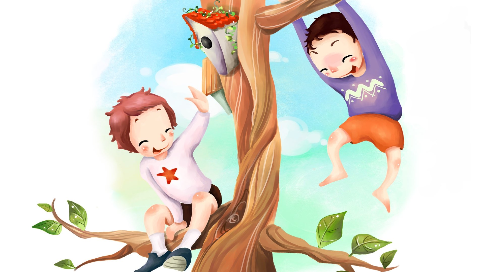 动漫,梦幻童年,童年时光,插画,儿童桌面专用