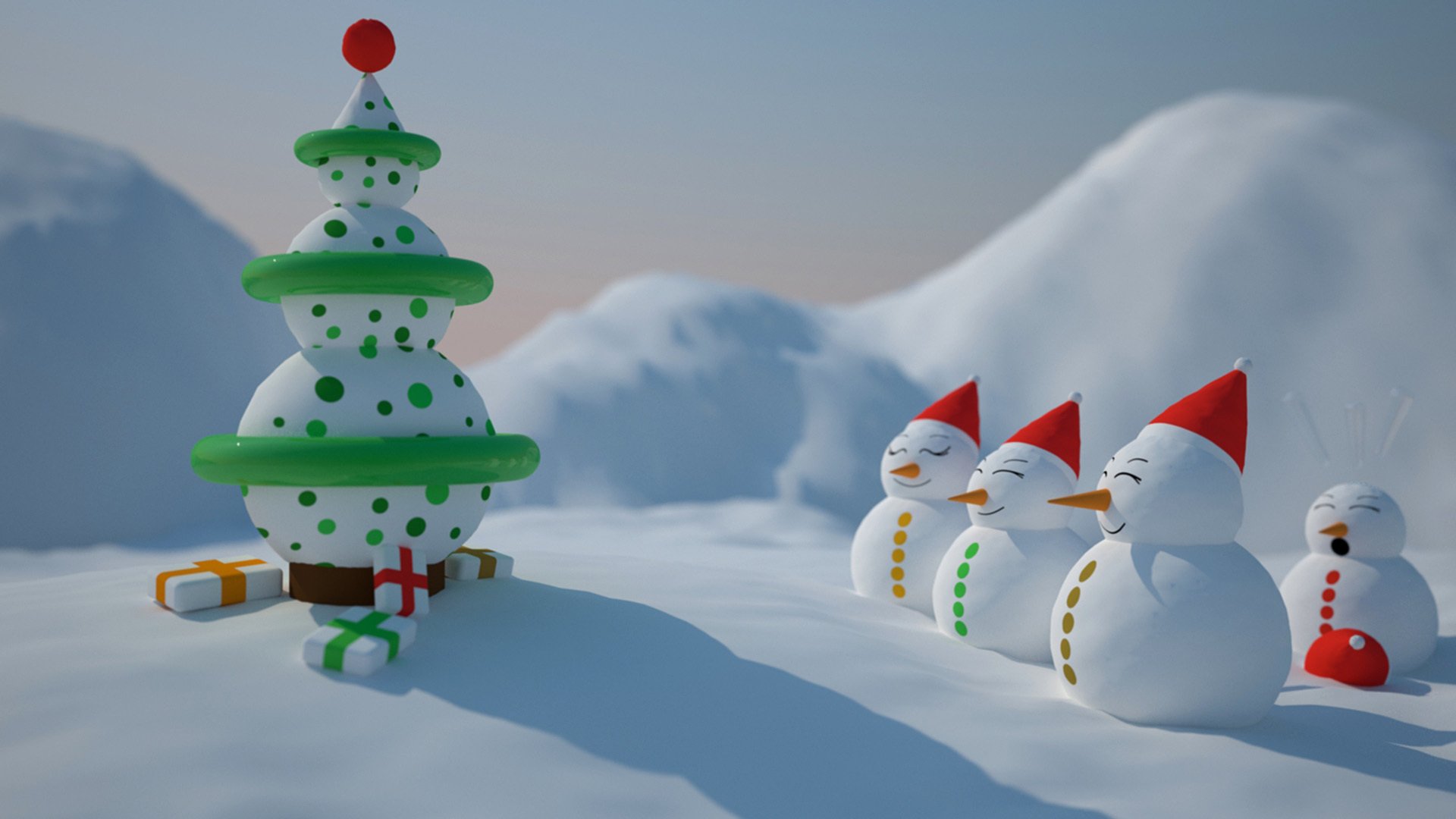 小清新,静物写真,雪人,1月23日,儿童桌面专用