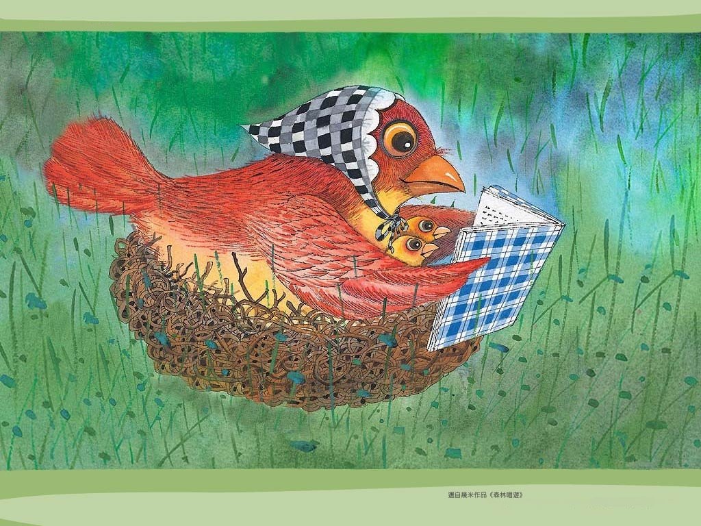 动漫,几米漫画,经典漫画,台湾,森林唱歌,儿童桌面专用