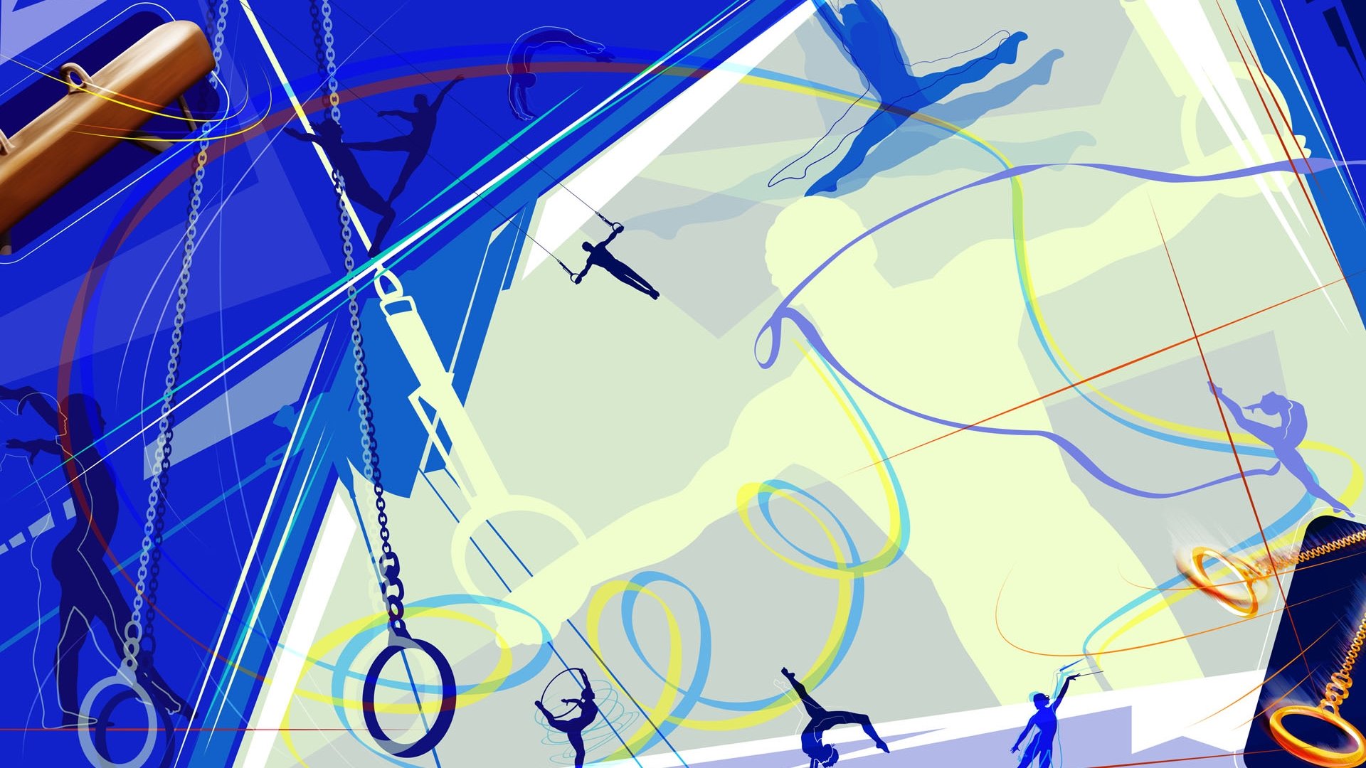 体育,运动项目,吊环,卡通版,手绘,插画