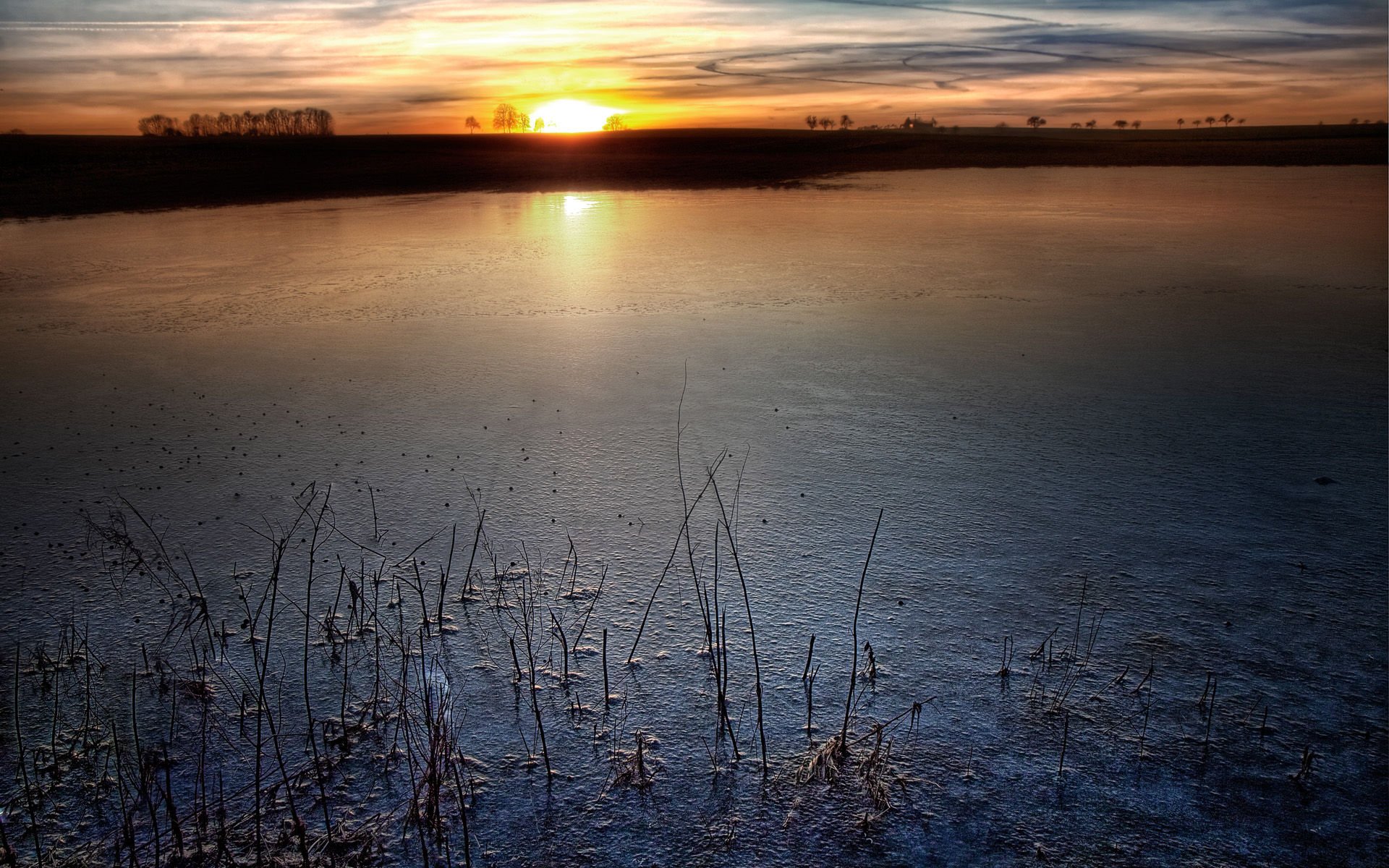 风景,落日余晖,儿童桌面专用