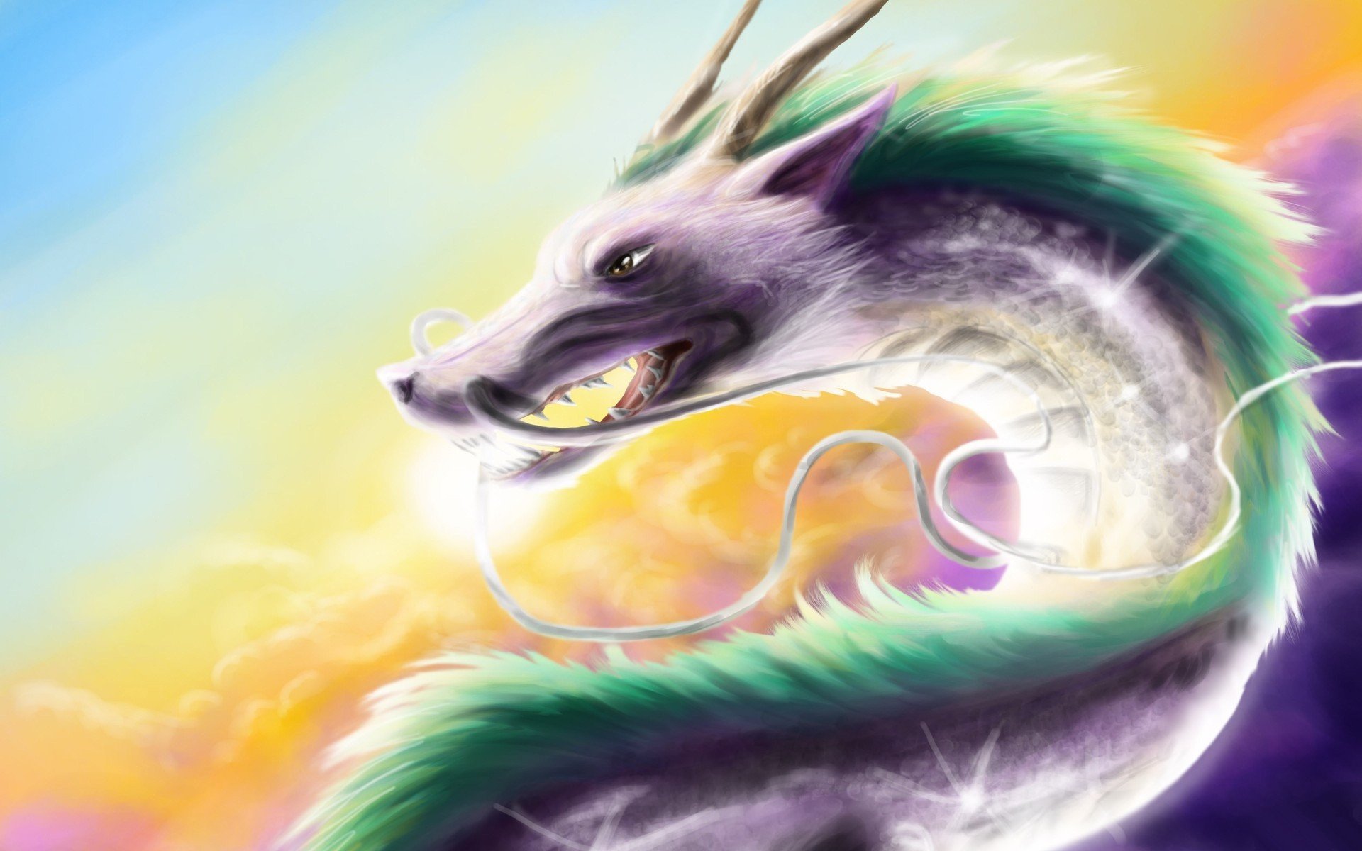 炫酷,设计,手绘,千与千寻,白龙,1月28日,儿童桌面专用