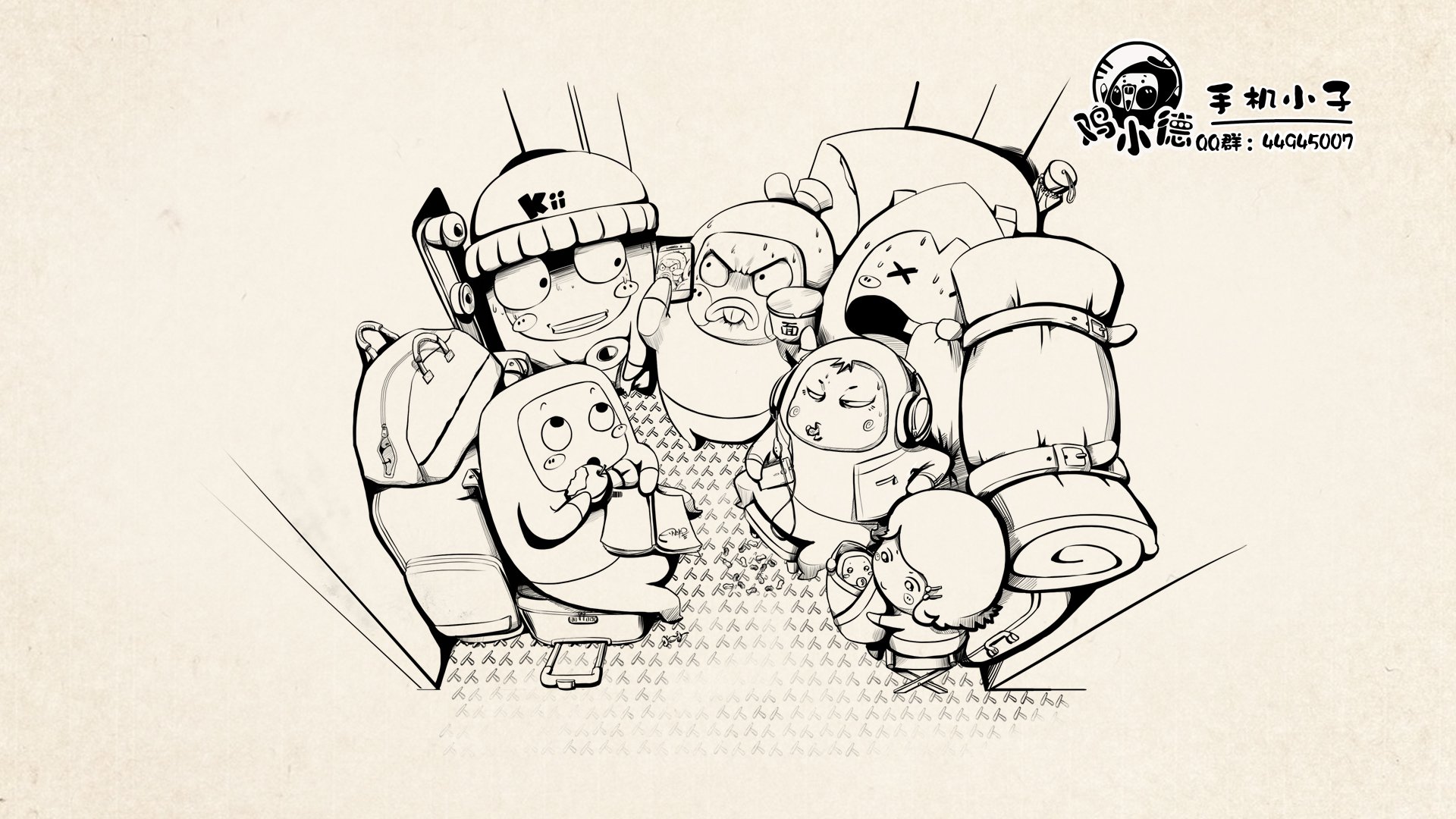 动漫,鸡小德,原创,春运,一月十一日,儿童桌面专用