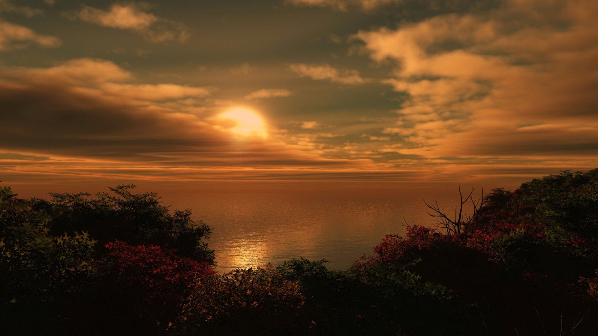 开阔,风景,阳光,大气,旅游,风光,落日余晖,儿童桌面专用