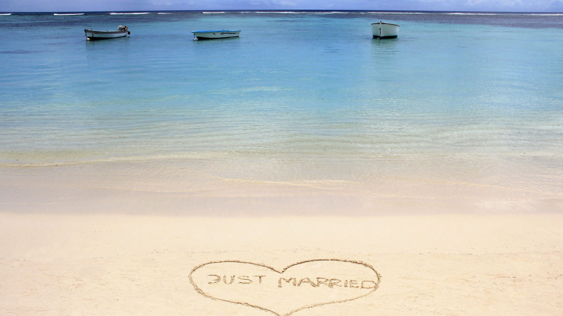 爱情美图,唯美温馨,海滩,心