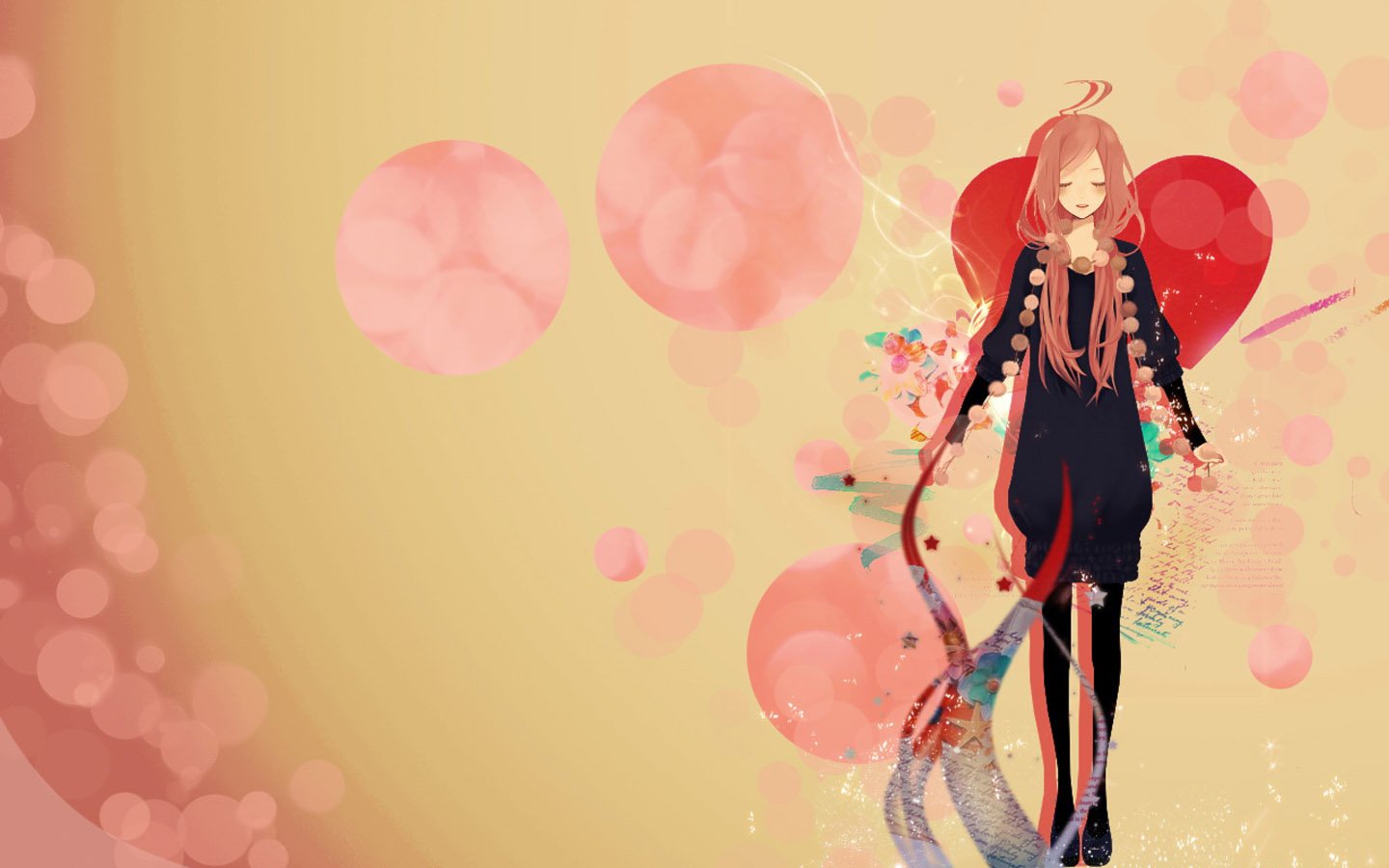 爱情美图,浪漫手绘,爱心女孩,爱你