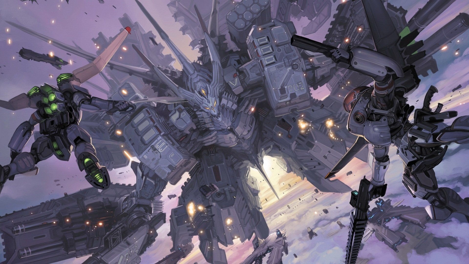 游戏,机器战士,插画,手绘