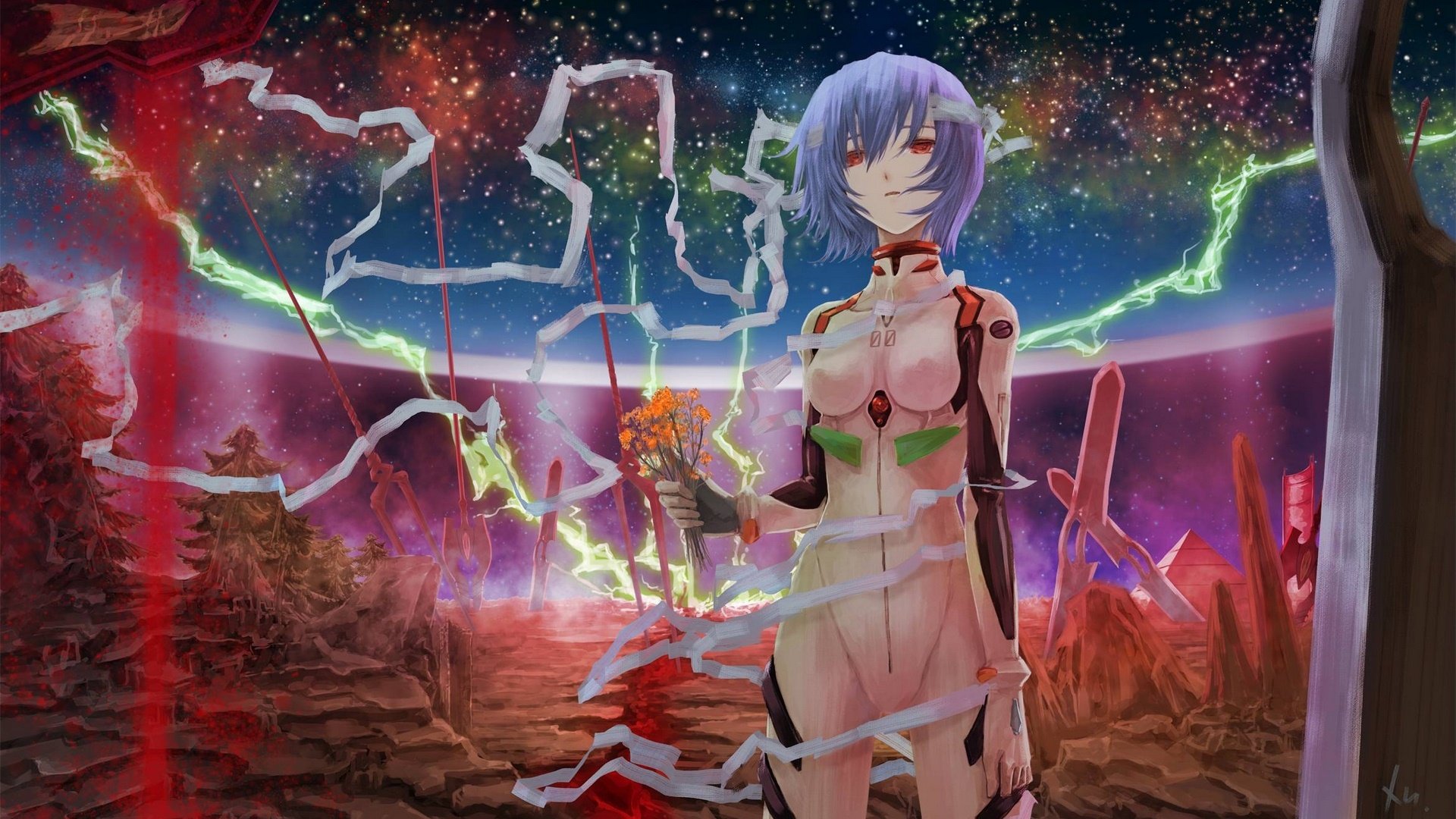 动漫少女,EVA,新世纪福音战士,凌波,儿童桌面专用