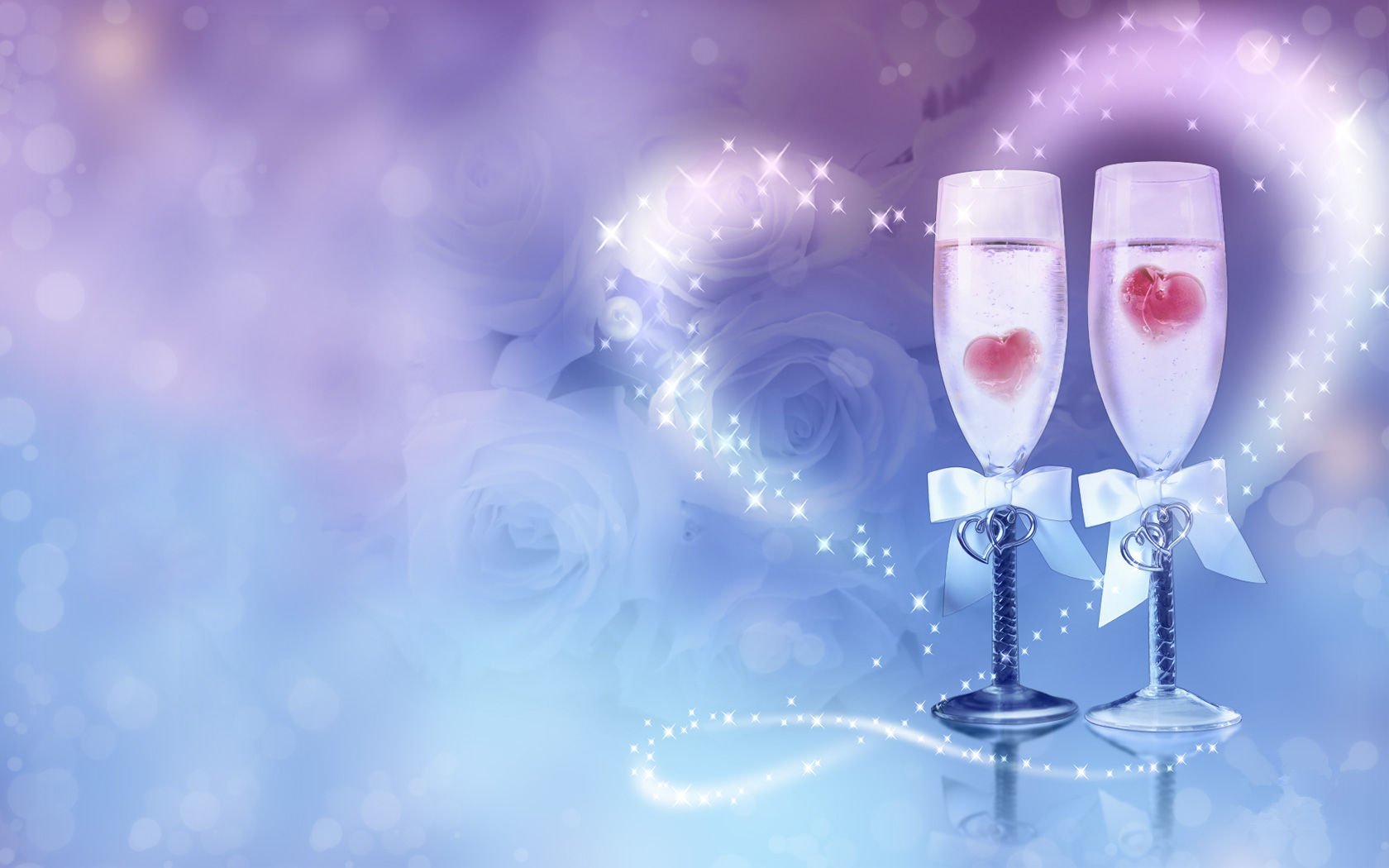 爱情美图,浪漫手绘,幸福,酒杯