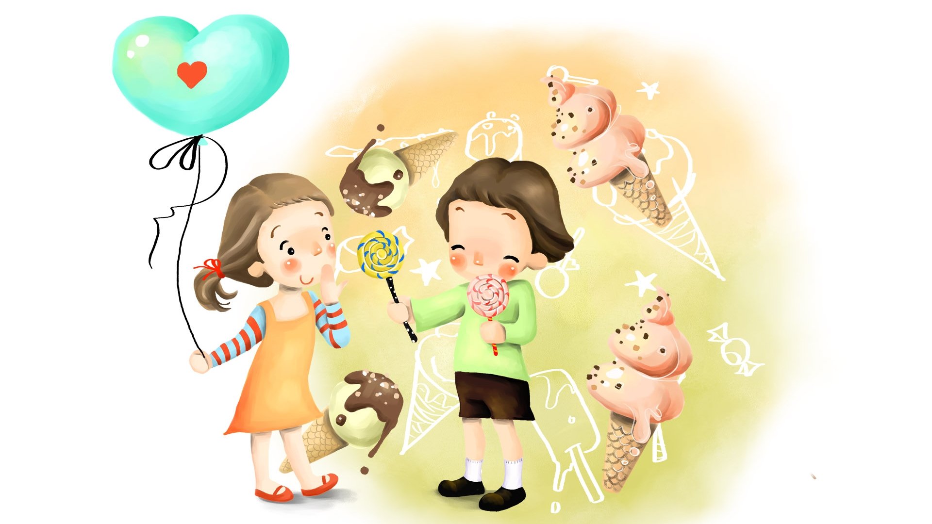 动漫,童年,梦幻童年,插画,手绘,儿童桌面专用